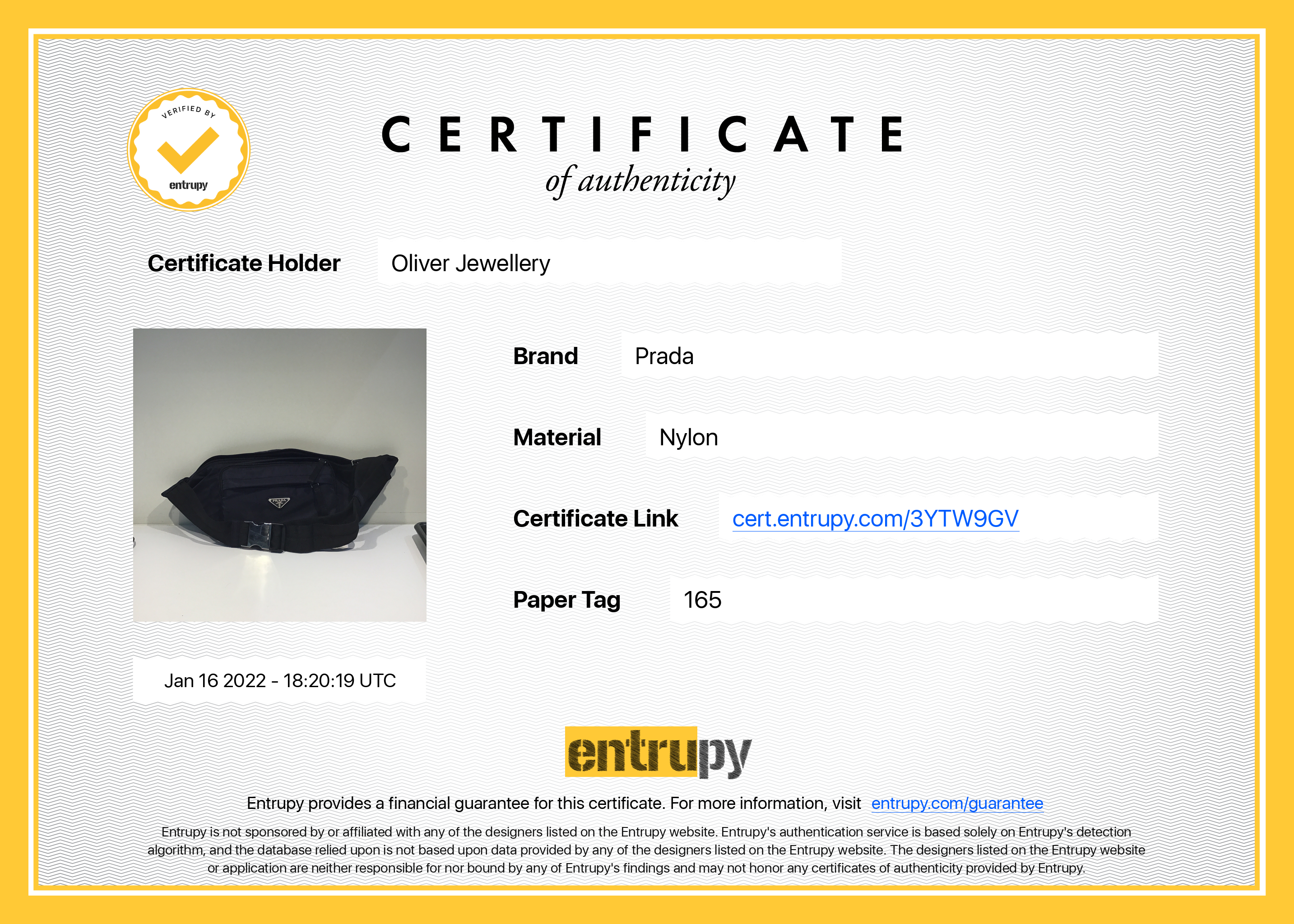 Prada Marsupio Tessuto Nylon Waist Bag