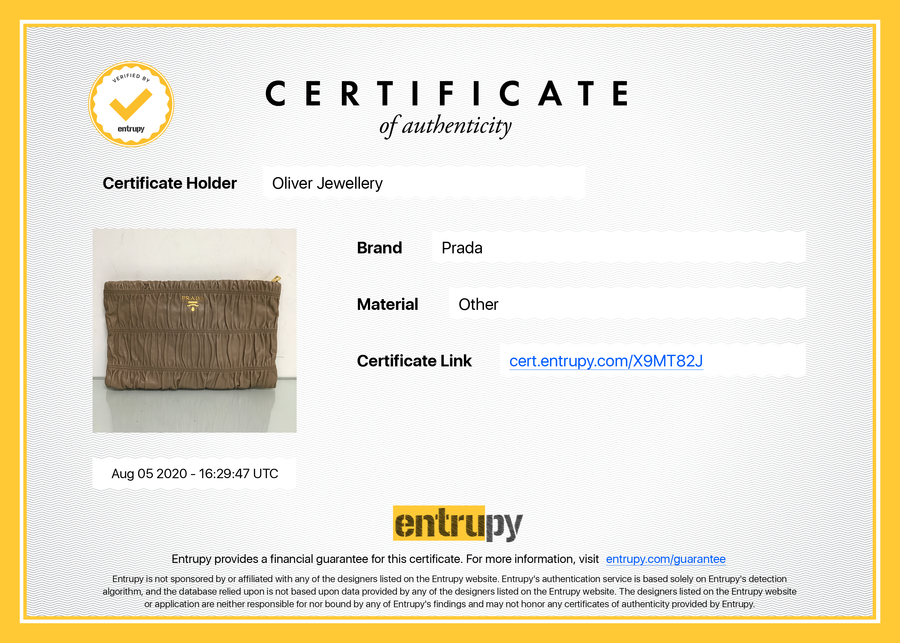 Prada Nappa Gaufre Zip Clutch