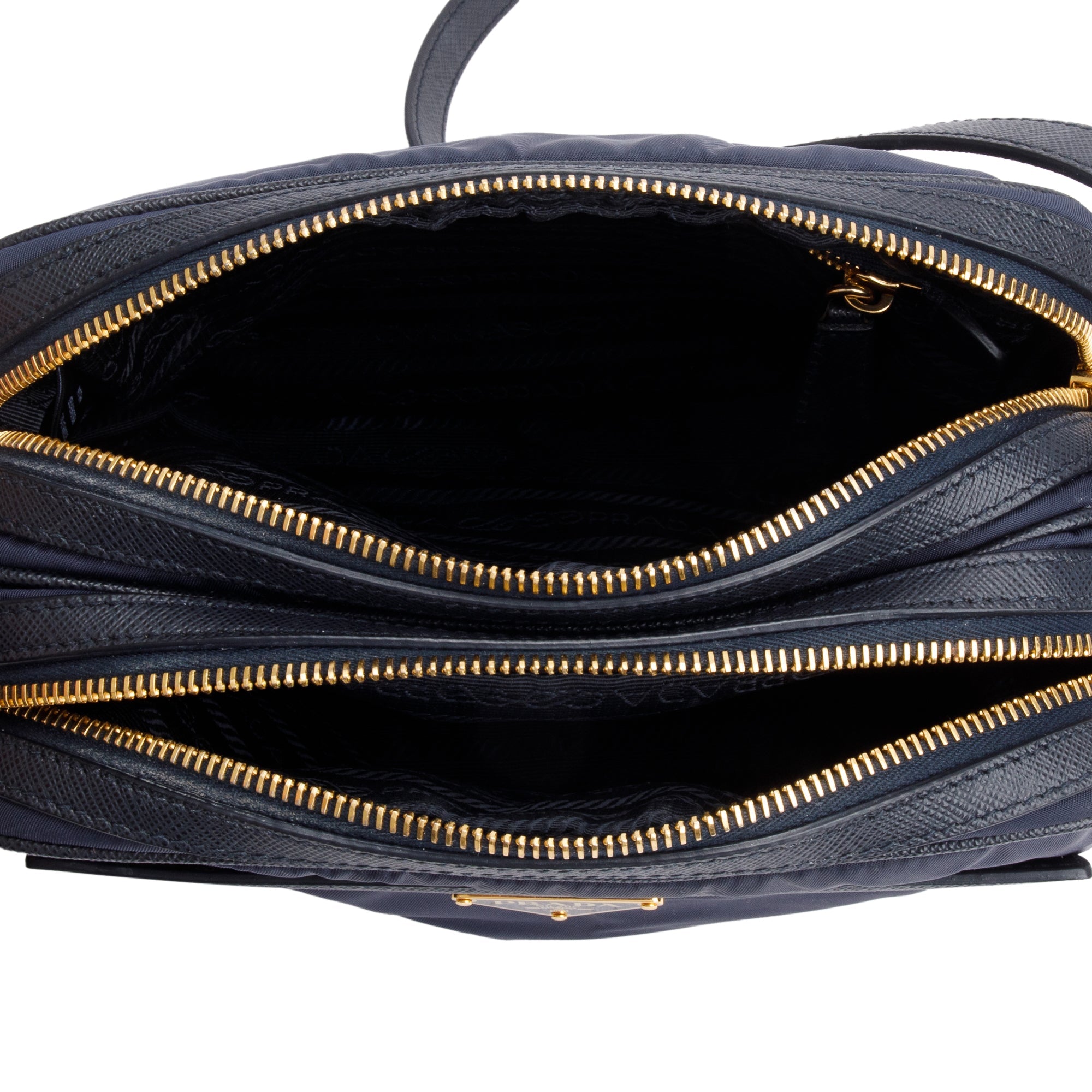 Prada Navy Nylon and Saffiano Leather Trim Re-Edition 1978 Mini Shoulder Bag
