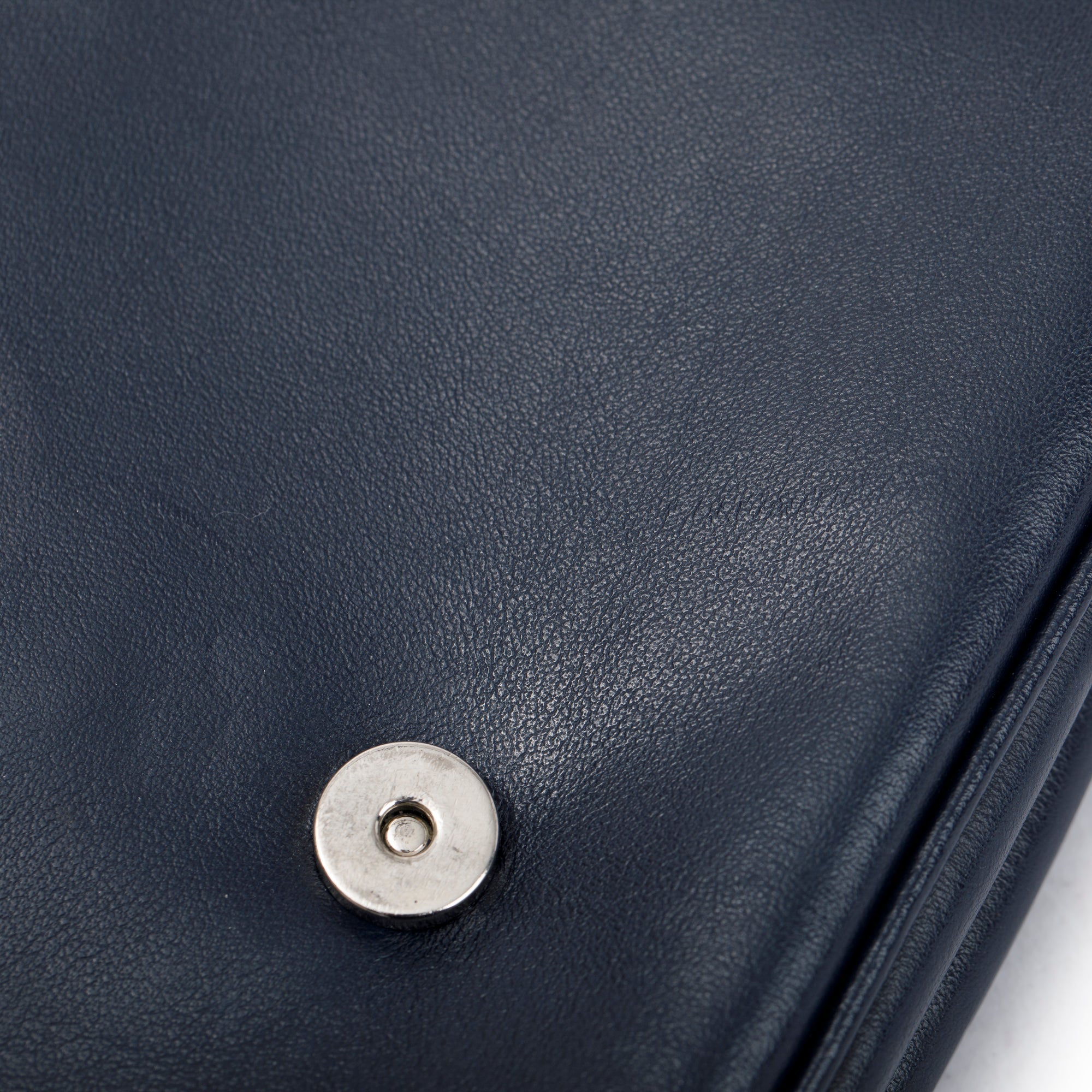 Prada Navy Soft Calf Saffiano Leather Chain Crossbody Bag