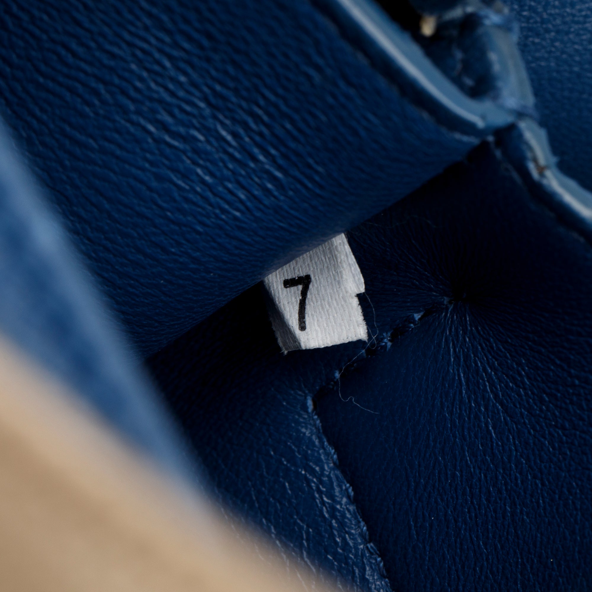 Prada Neutral Canvas Blue Saffiano Trim Medium Cuir Double Tote
