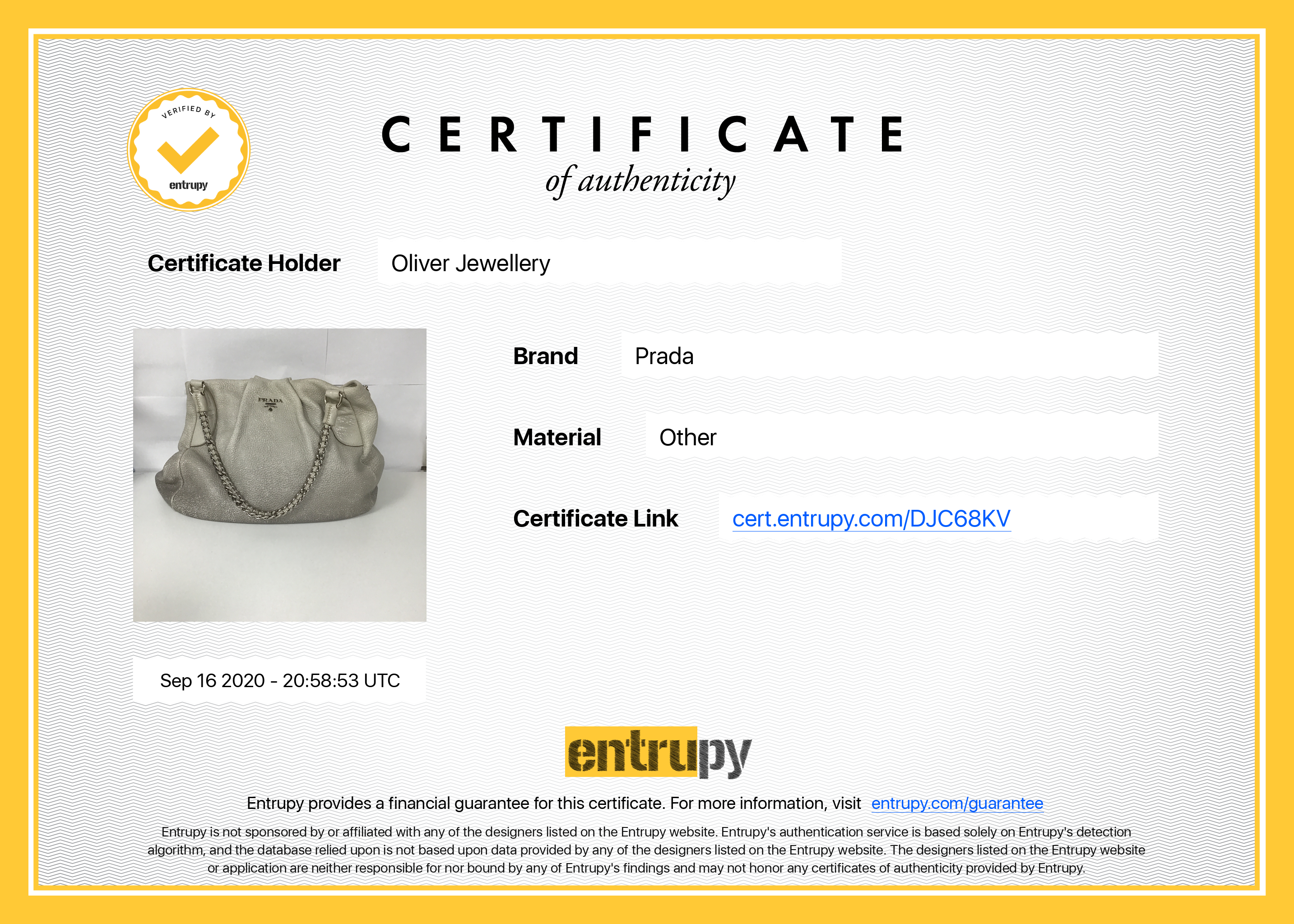 Prada Ombre Cervo Lux Chain Hobo