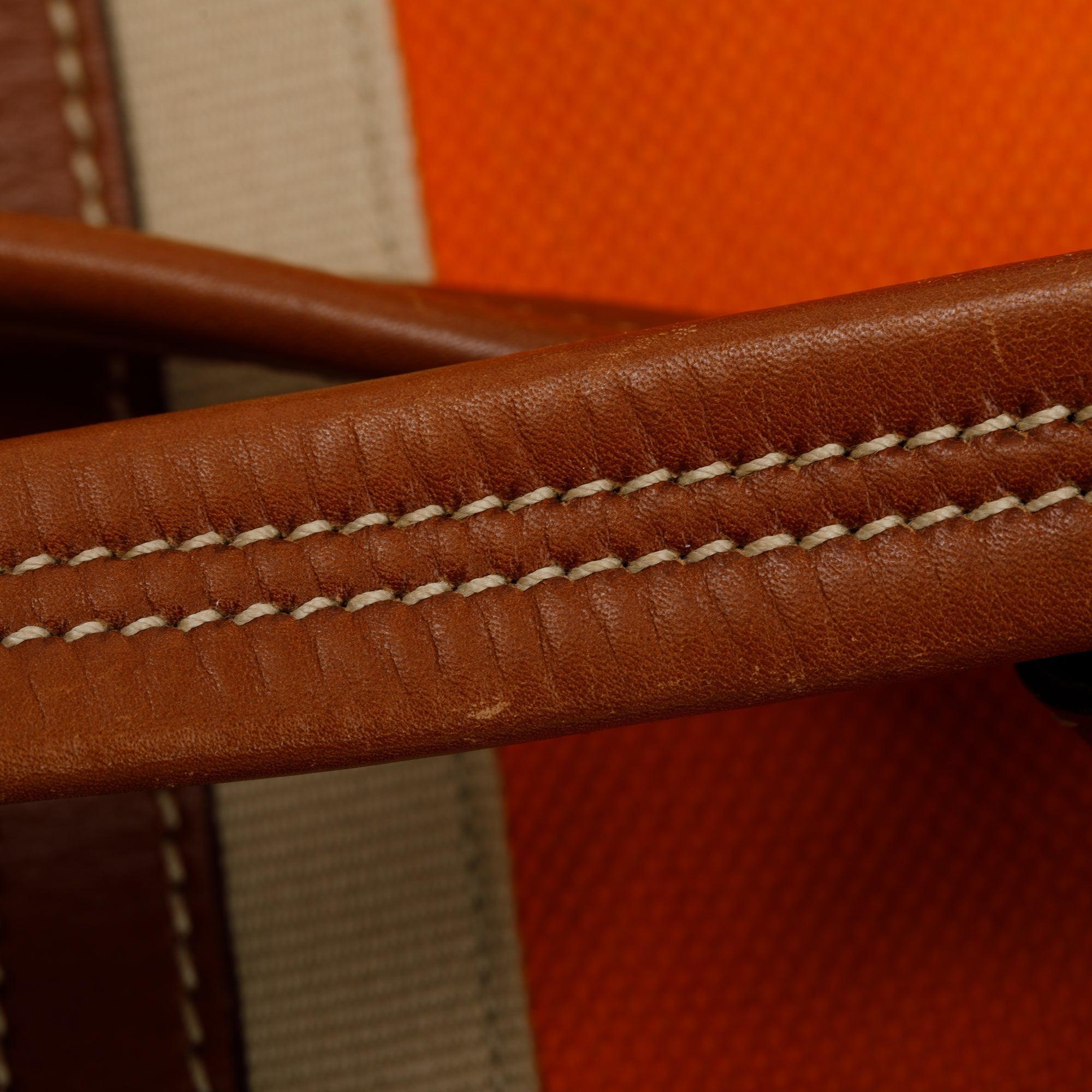 Prada Orange Canapa Vitello Leather Darwstring Hobo w/ Authenticity Card