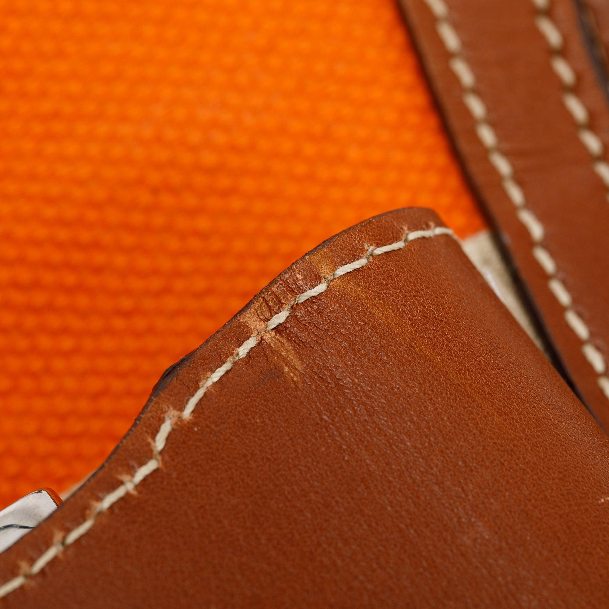 Prada Orange Canapa Vitello Leather Darwstring Hobo w/ Authenticity Card