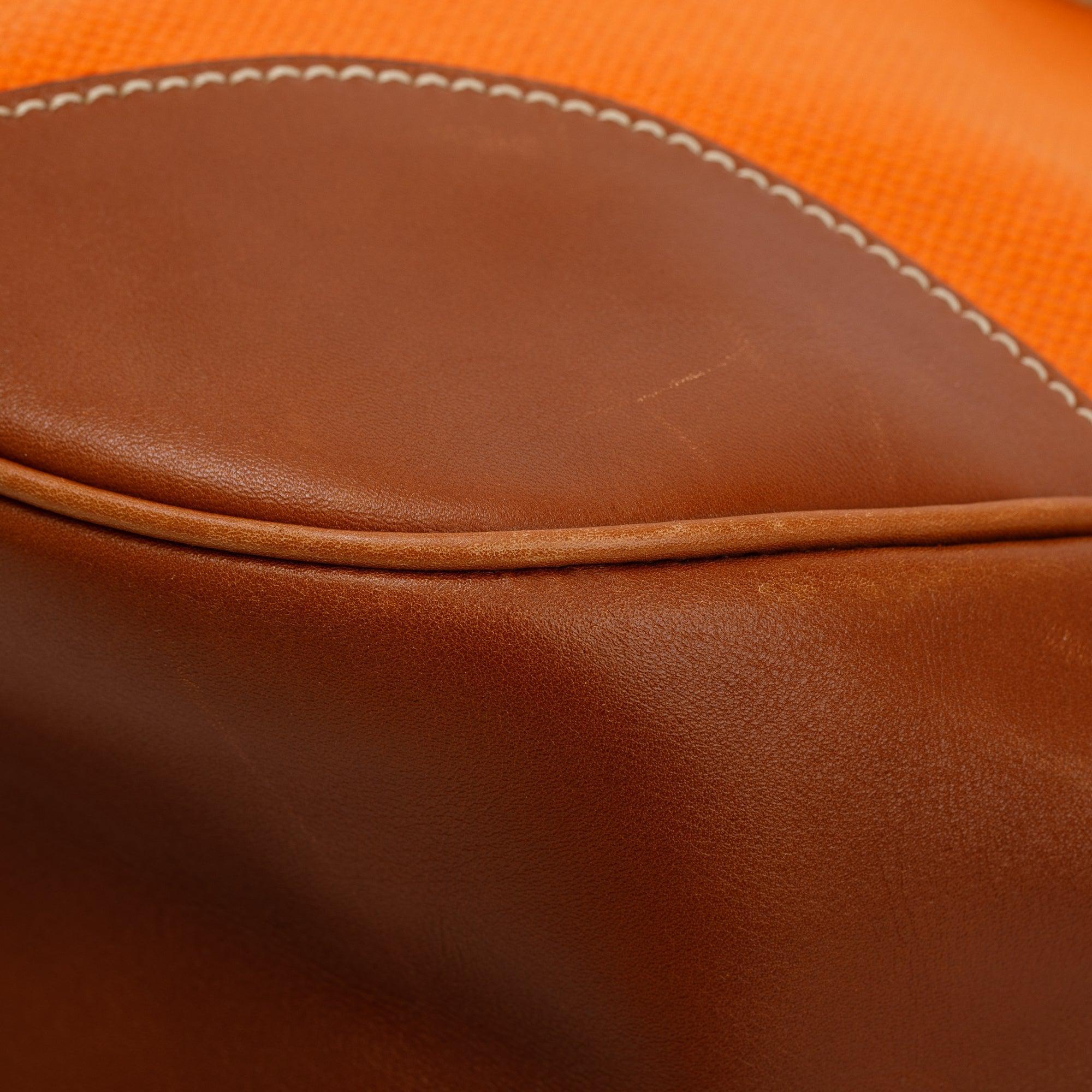 Prada Orange Canapa Vitello Leather Darwstring Hobo w/ Authenticity Card