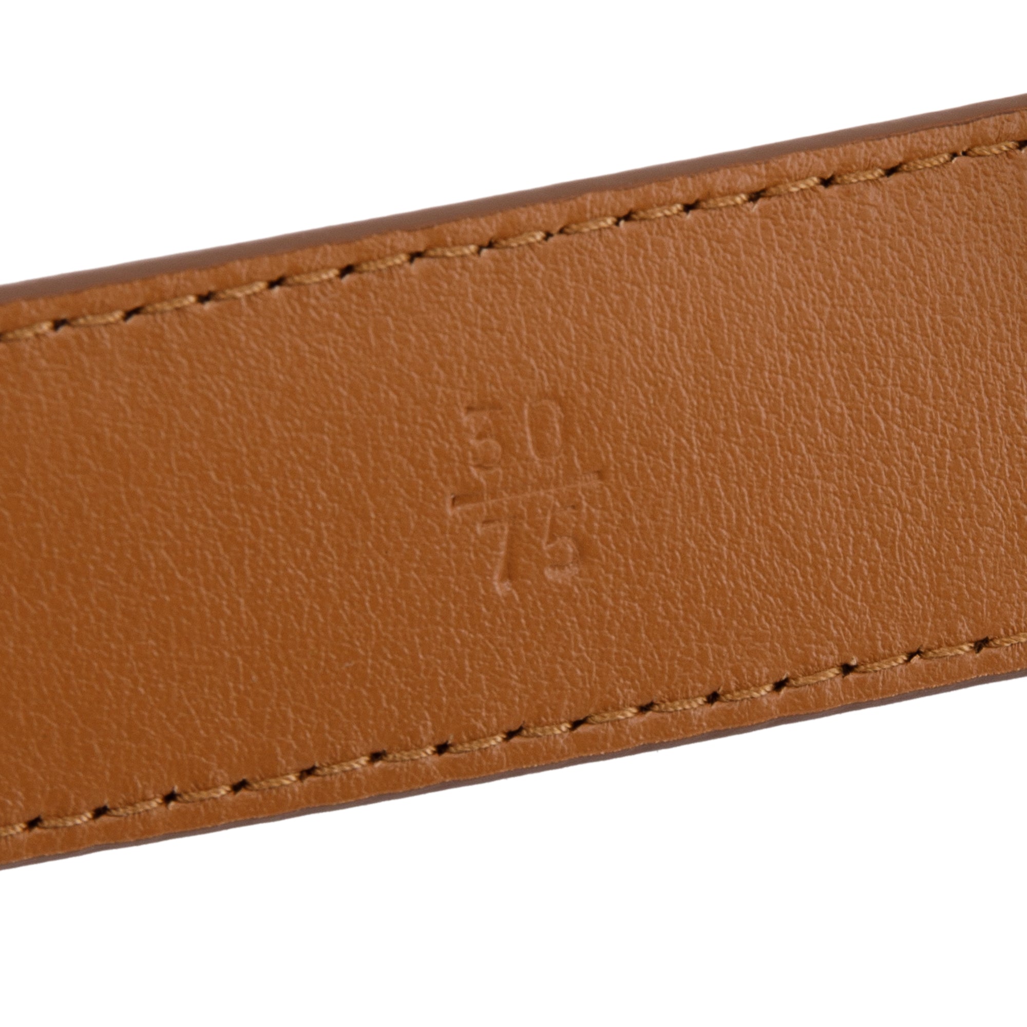 Prada Oval Savoia Logo Buckle Saffiano Leather Belt w/ Box