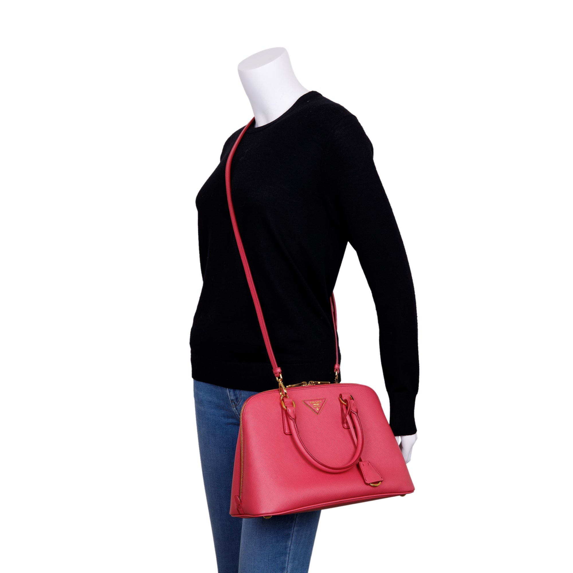 Prada Pink Medium Saffiano Lux Promenade Tote