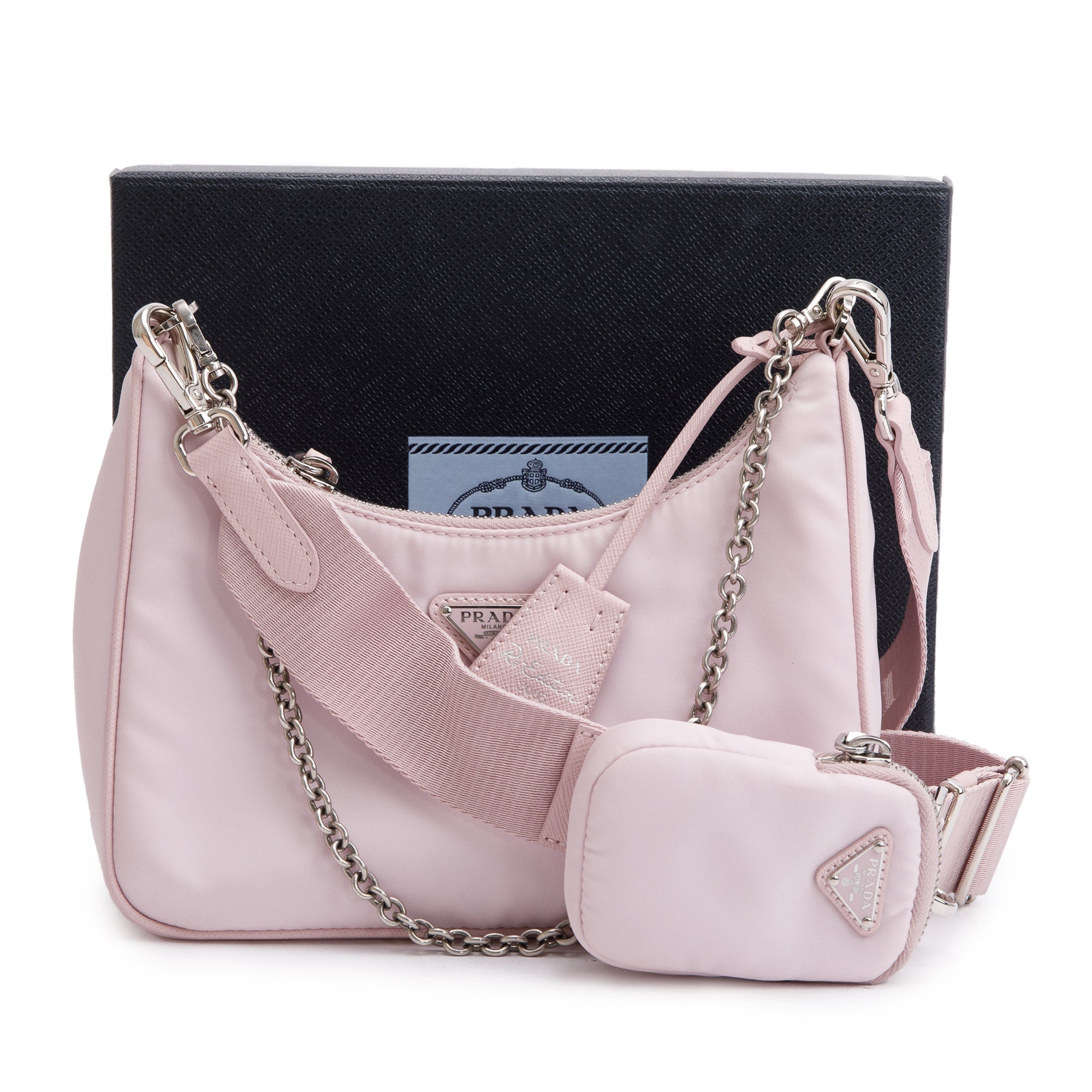 Prada Pink Re-Edition 2005 Re-Nylon Shoulder Bag w/ Box