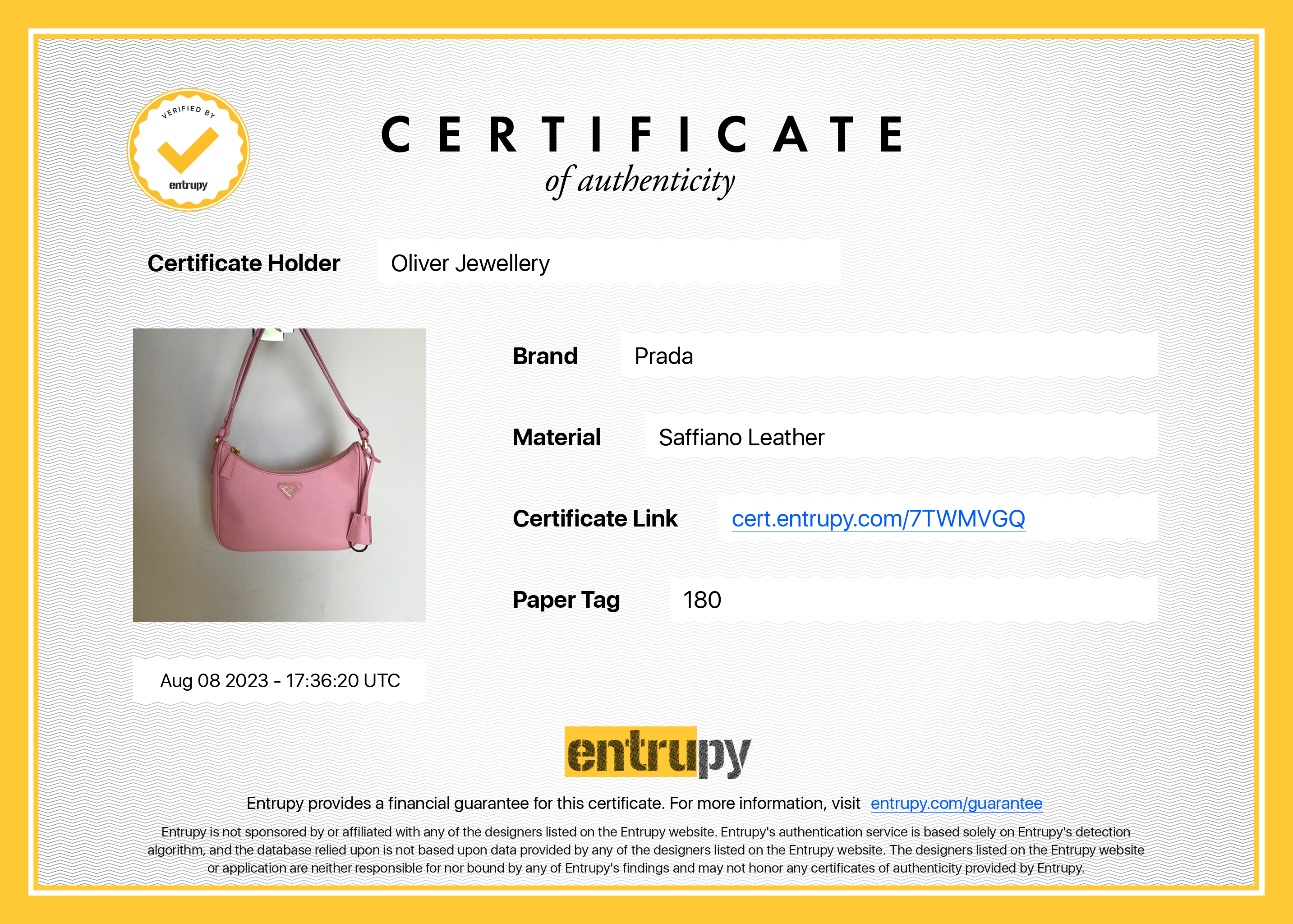 Prada Pink Re-Edition Saffiano Leather Mini Bag w/ Box