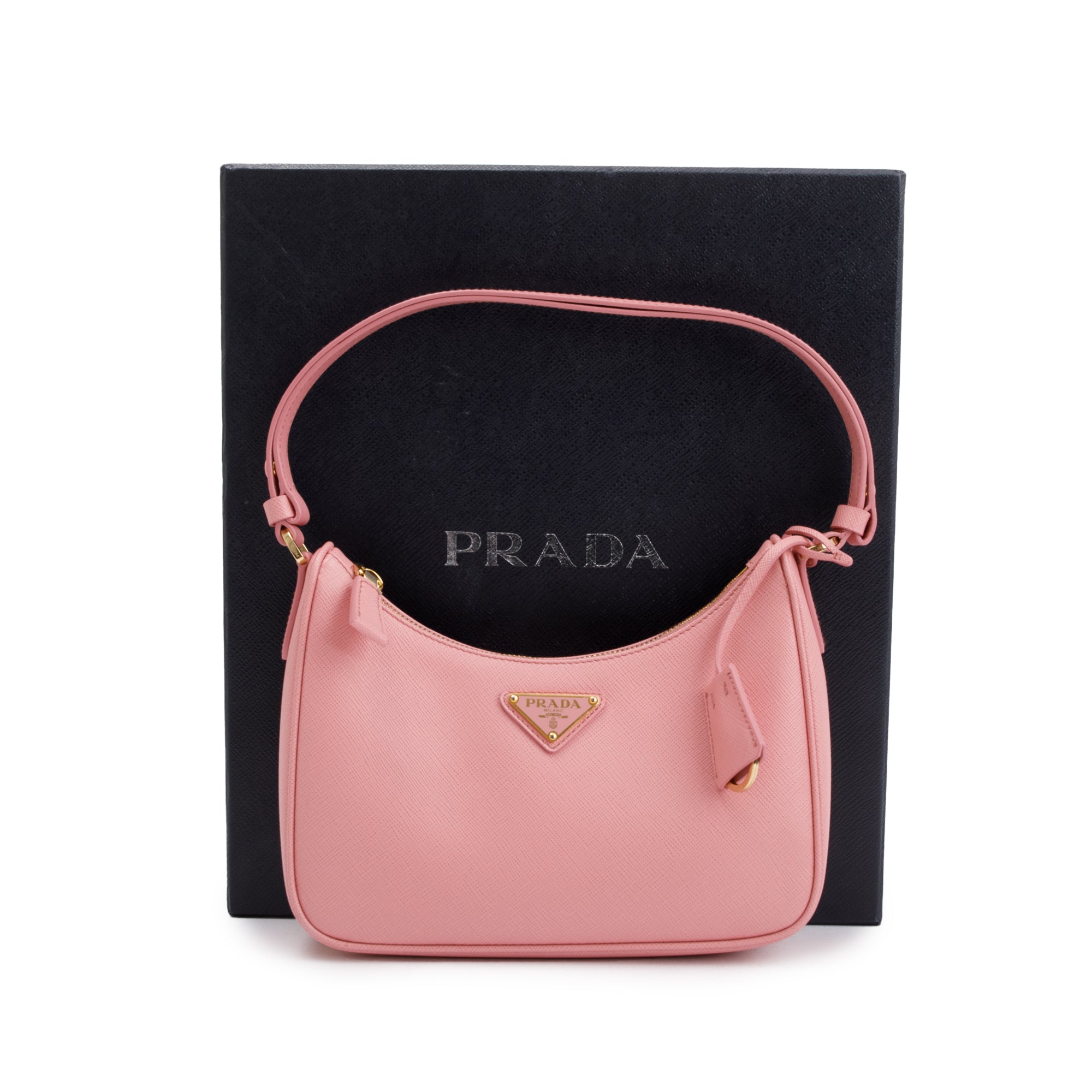 Prada Pink Re-Edition Saffiano Leather Mini Bag w/ Box