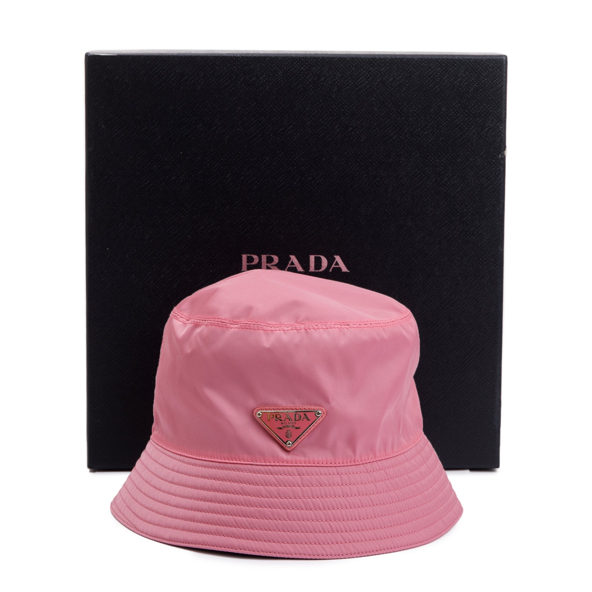Prada Pink Re-Nylon Bucket Hat w/ Box