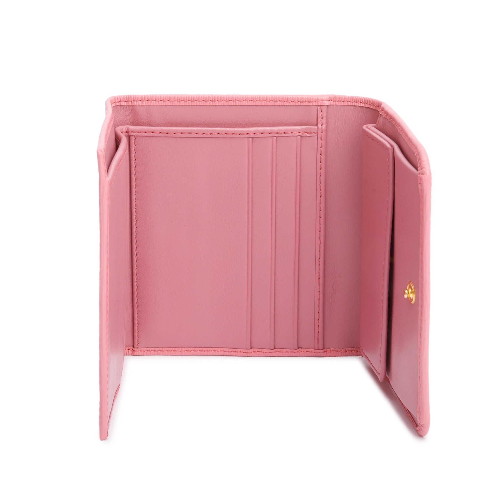 Prada Pink Saffiano Leather Continental Wallet