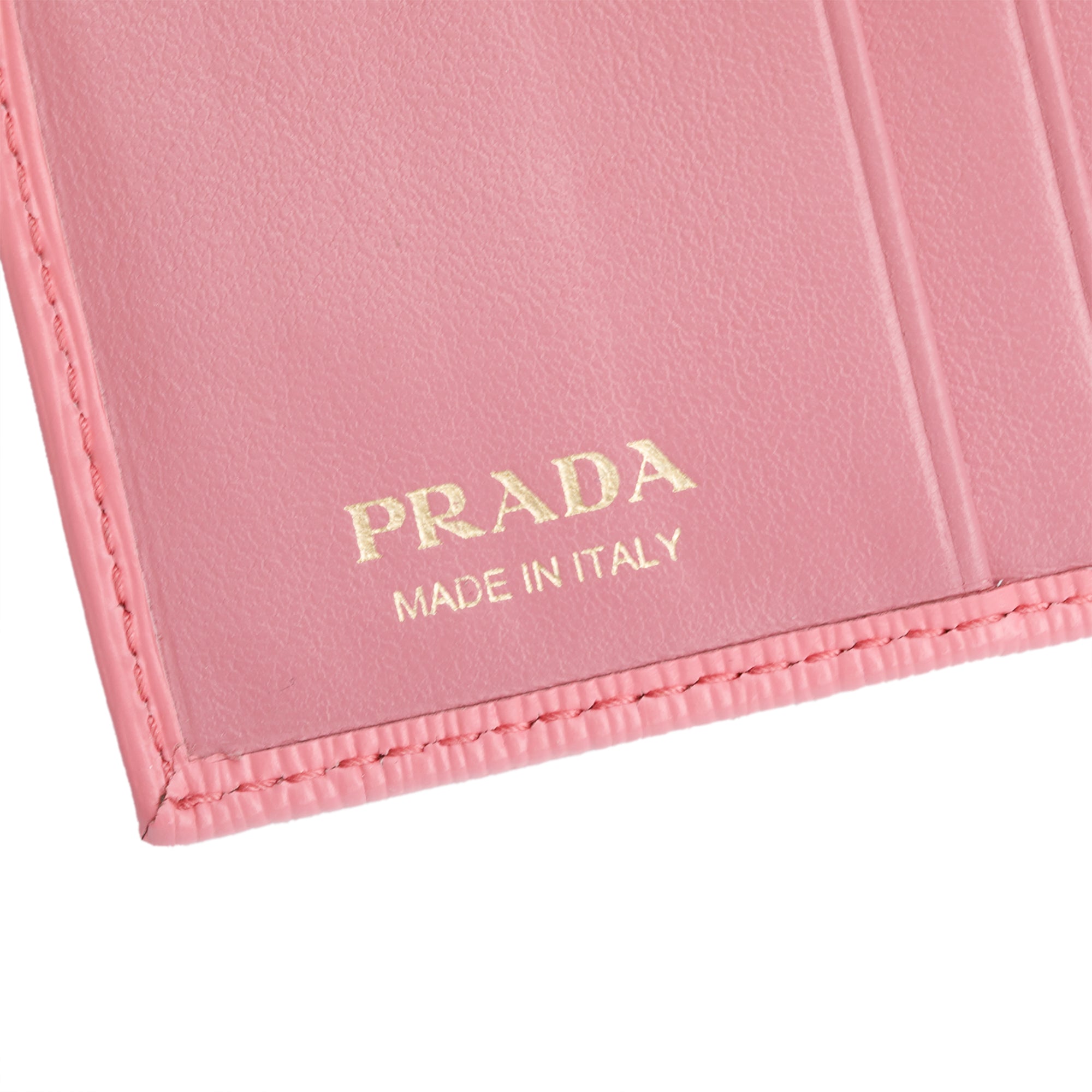 Prada Pink Saffiano Leather Continental Wallet