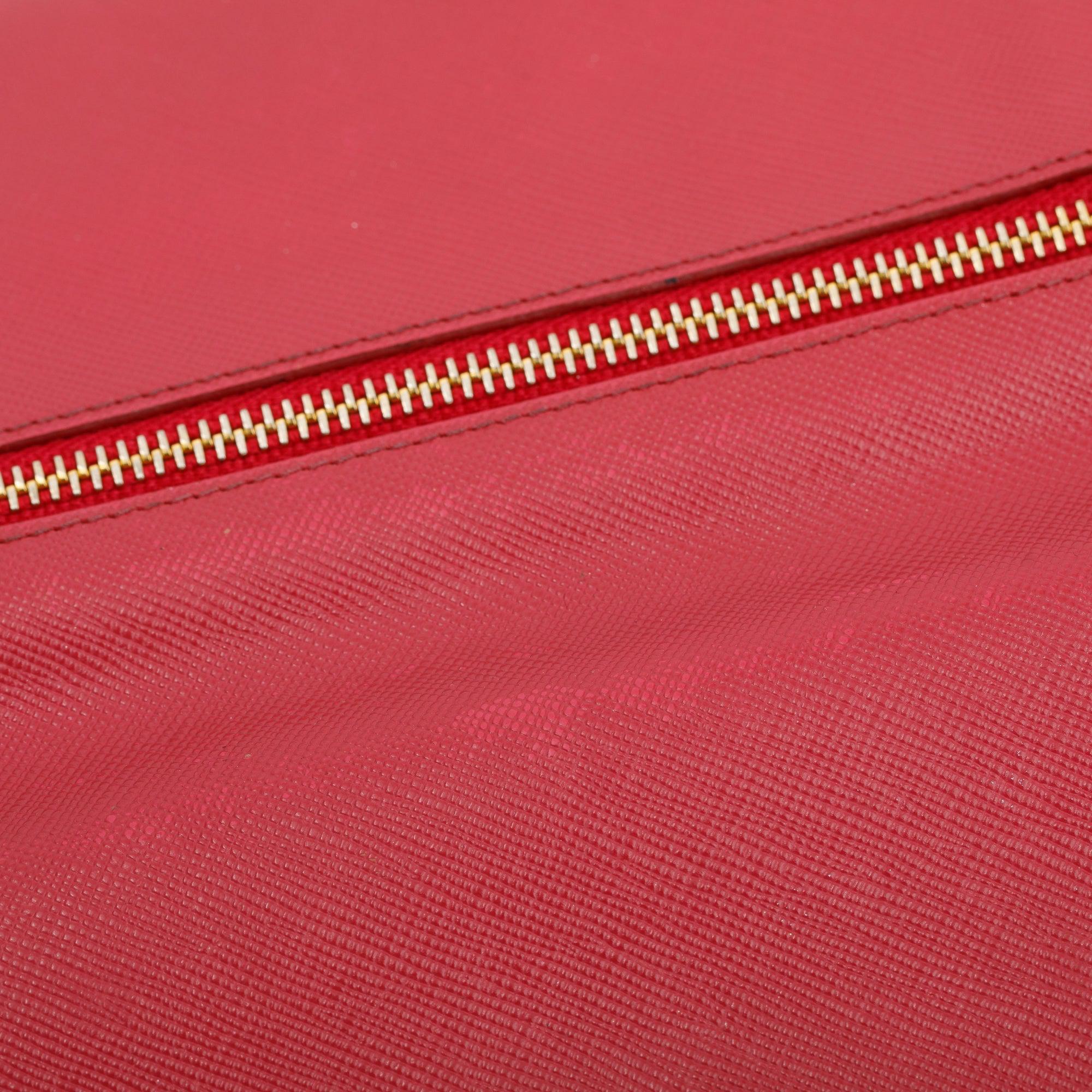 Prada Pink Saffiano Leather Continental Wallet