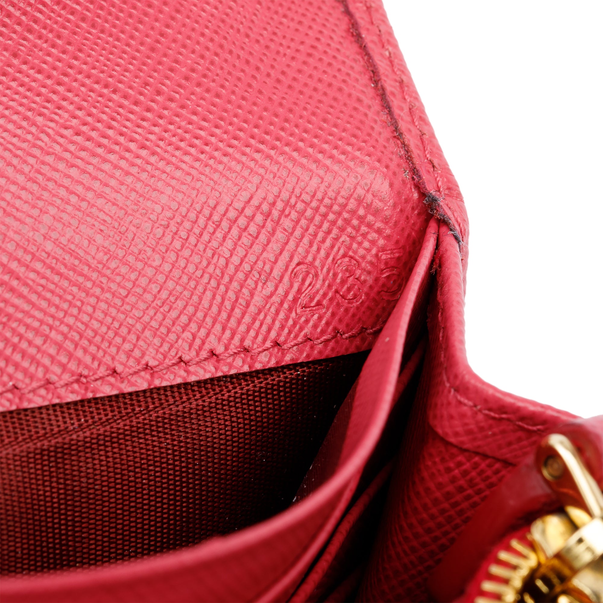 Prada Pink Saffiano Leather Continental Wallet