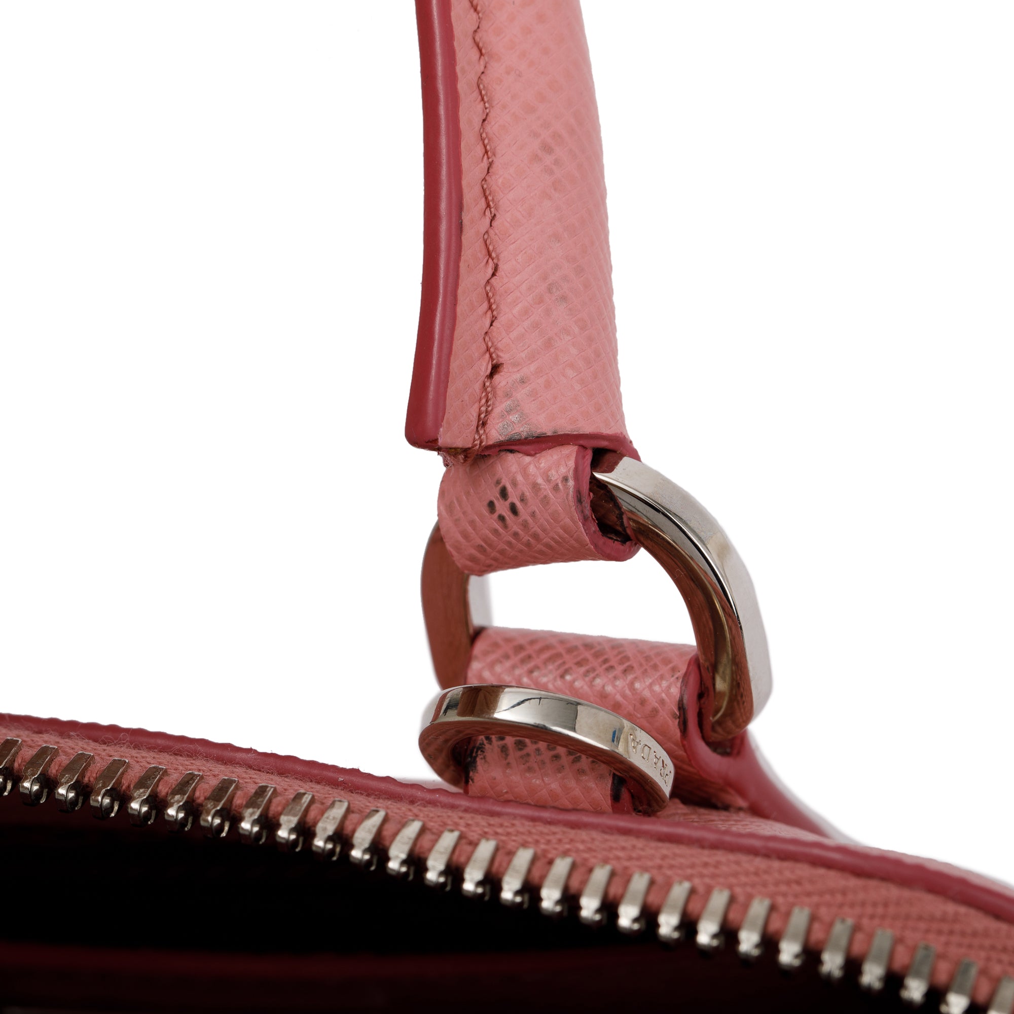 Prada Pink Saffiano Lux Mini Promenade Tote w/ Strap & Authenticity Card