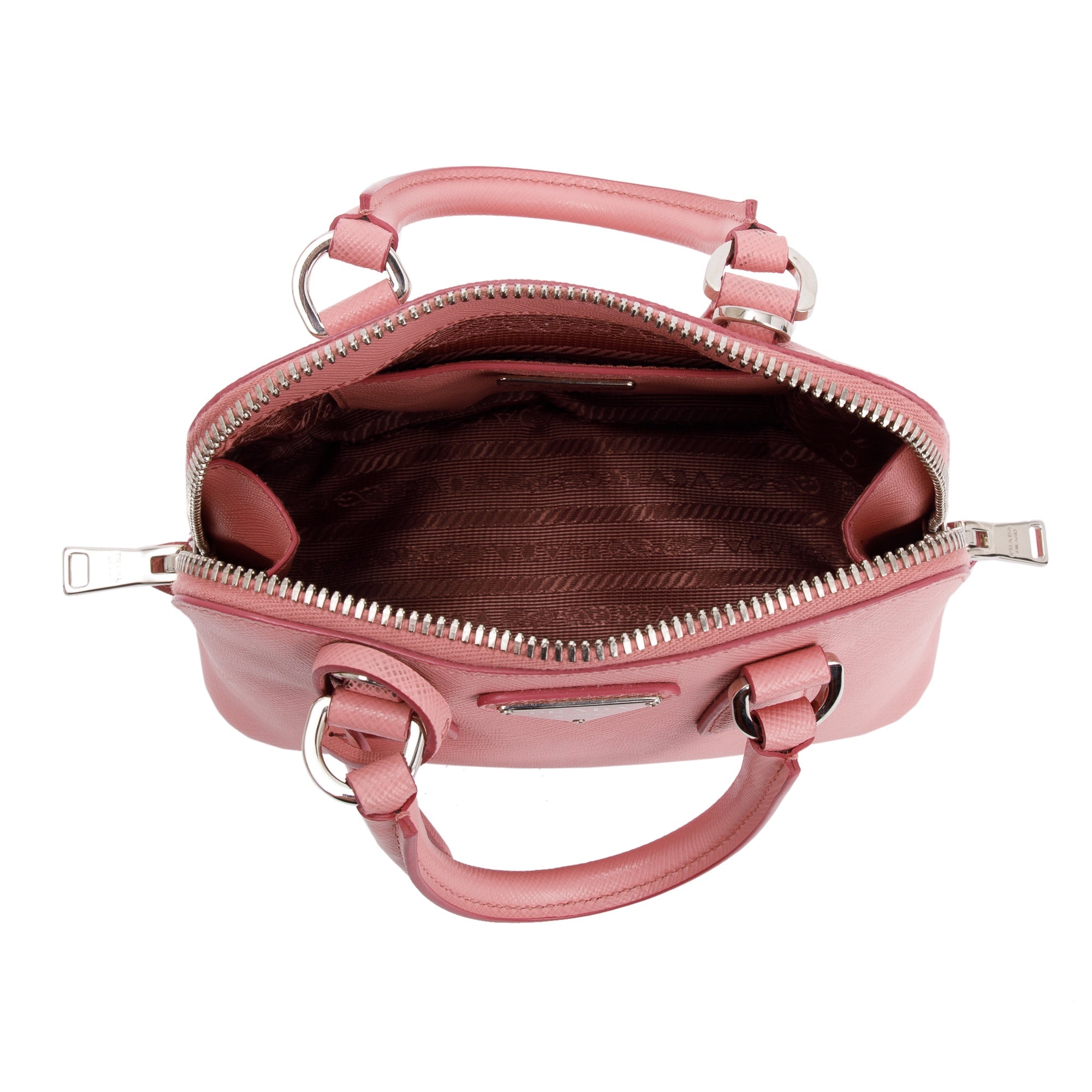 Prada Pink Saffiano Lux Mini Promenade Tote w/ Strap & Authenticity Card