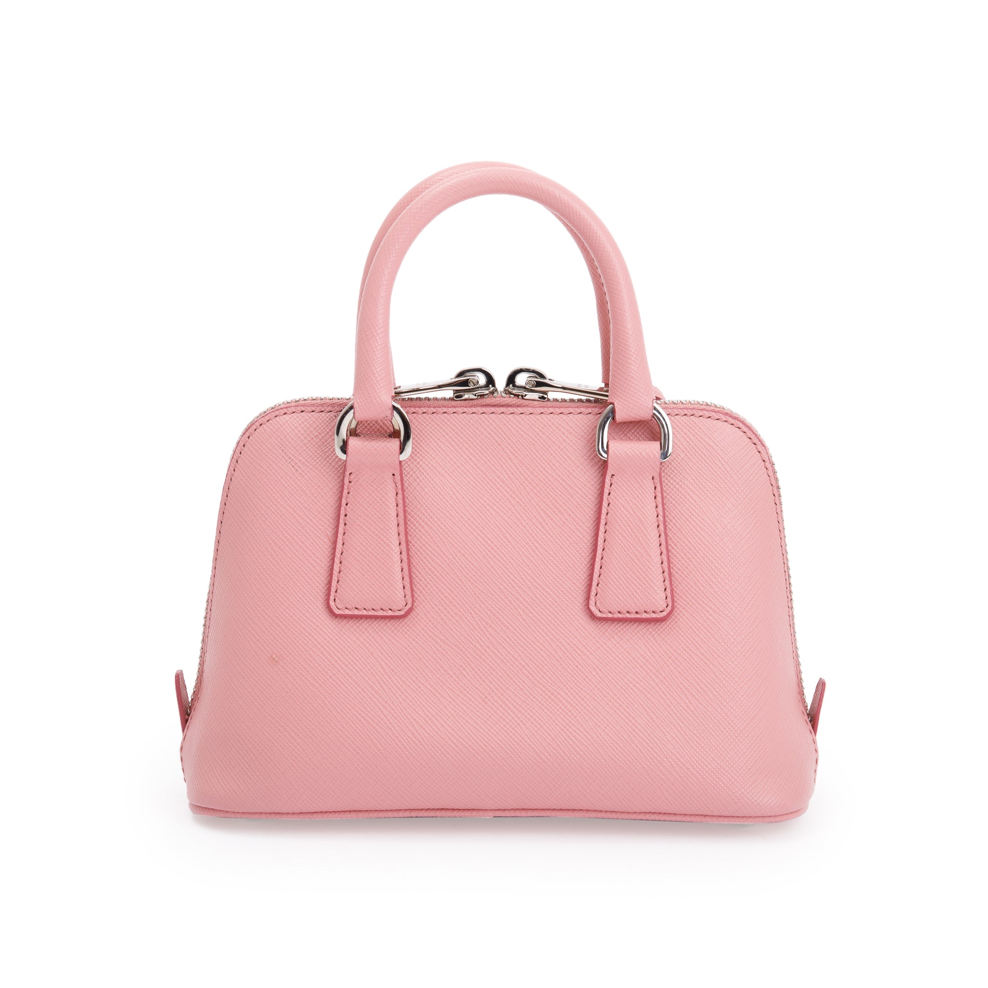Prada Pink Saffiano Lux Mini Promenade Tote w/ Strap & Authenticity Card