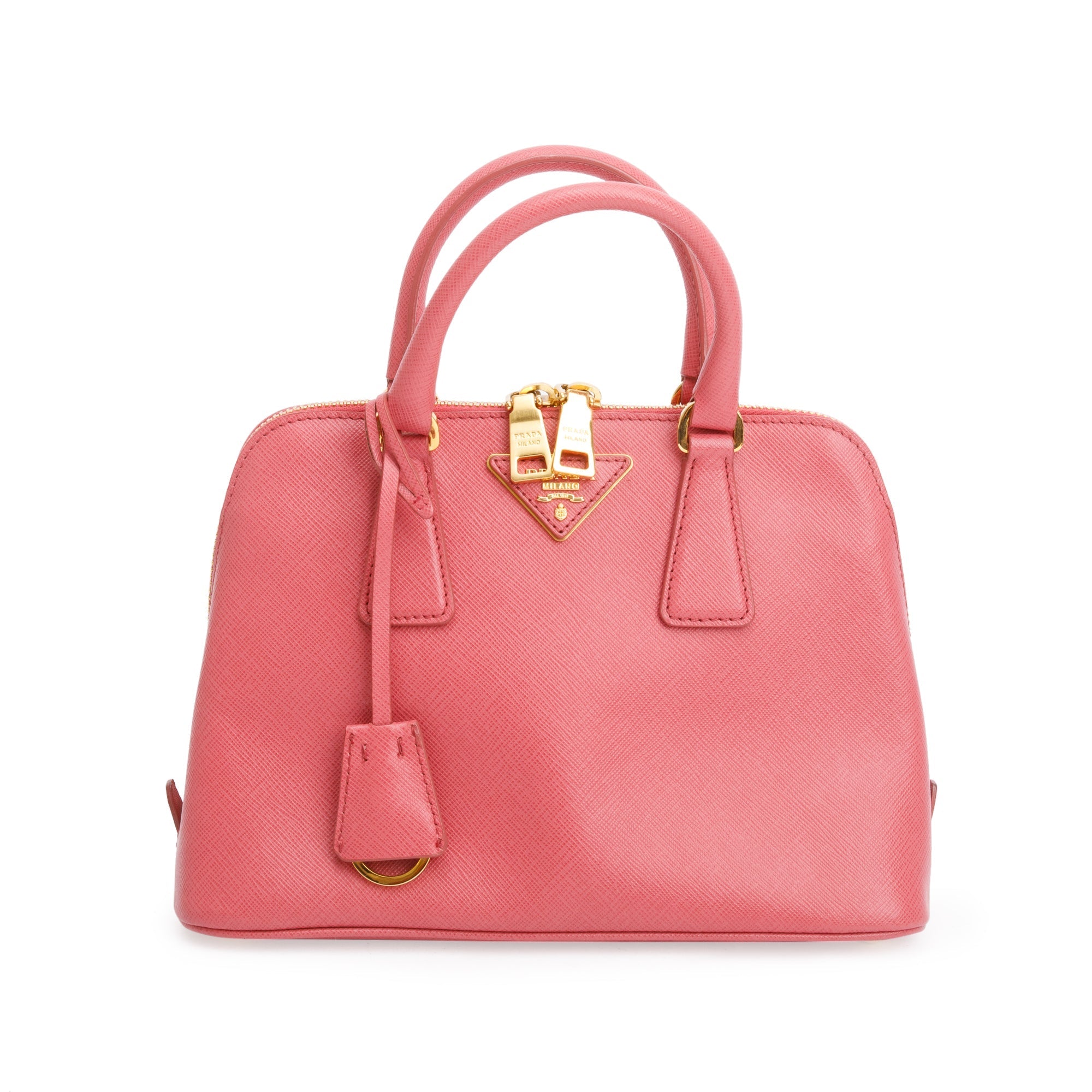 Prada Pink Saffiano Lux Small Promenade Tote w/ Authenticity Card
