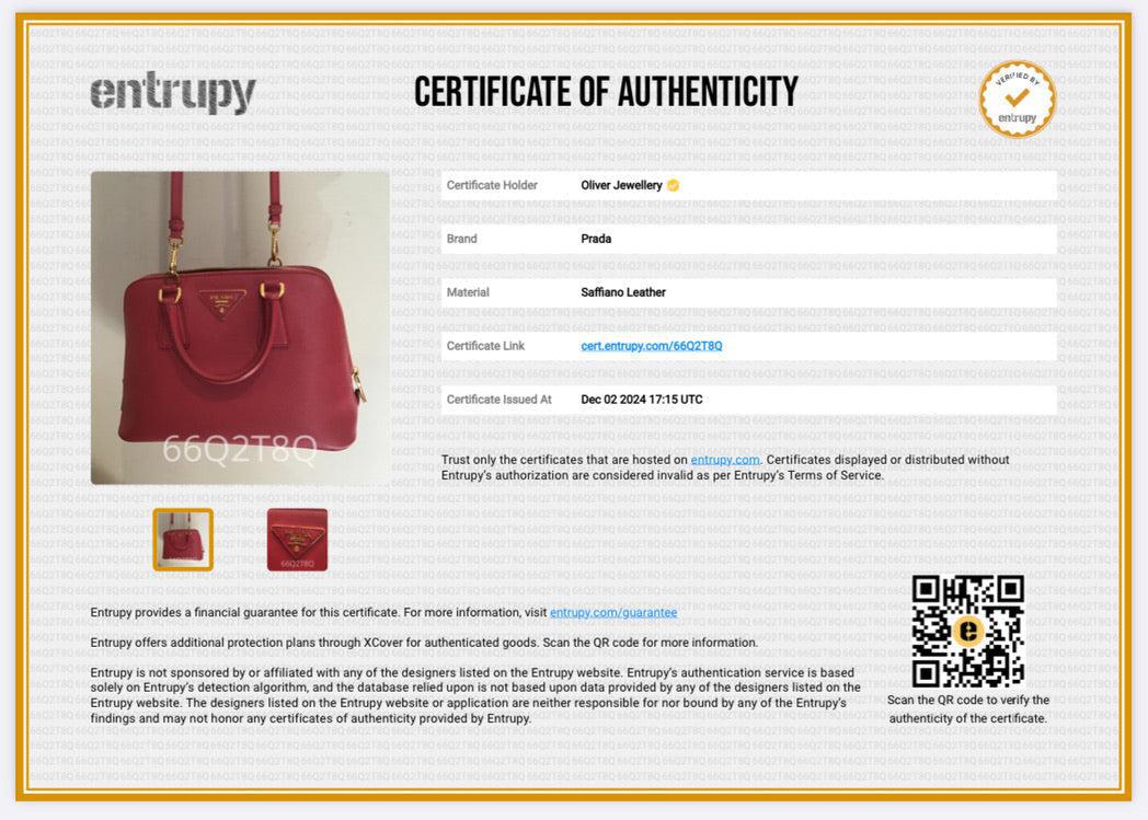 Prada Pink Saffiano Lux Small Promenade Tote w/ Strap & Authenticity Card