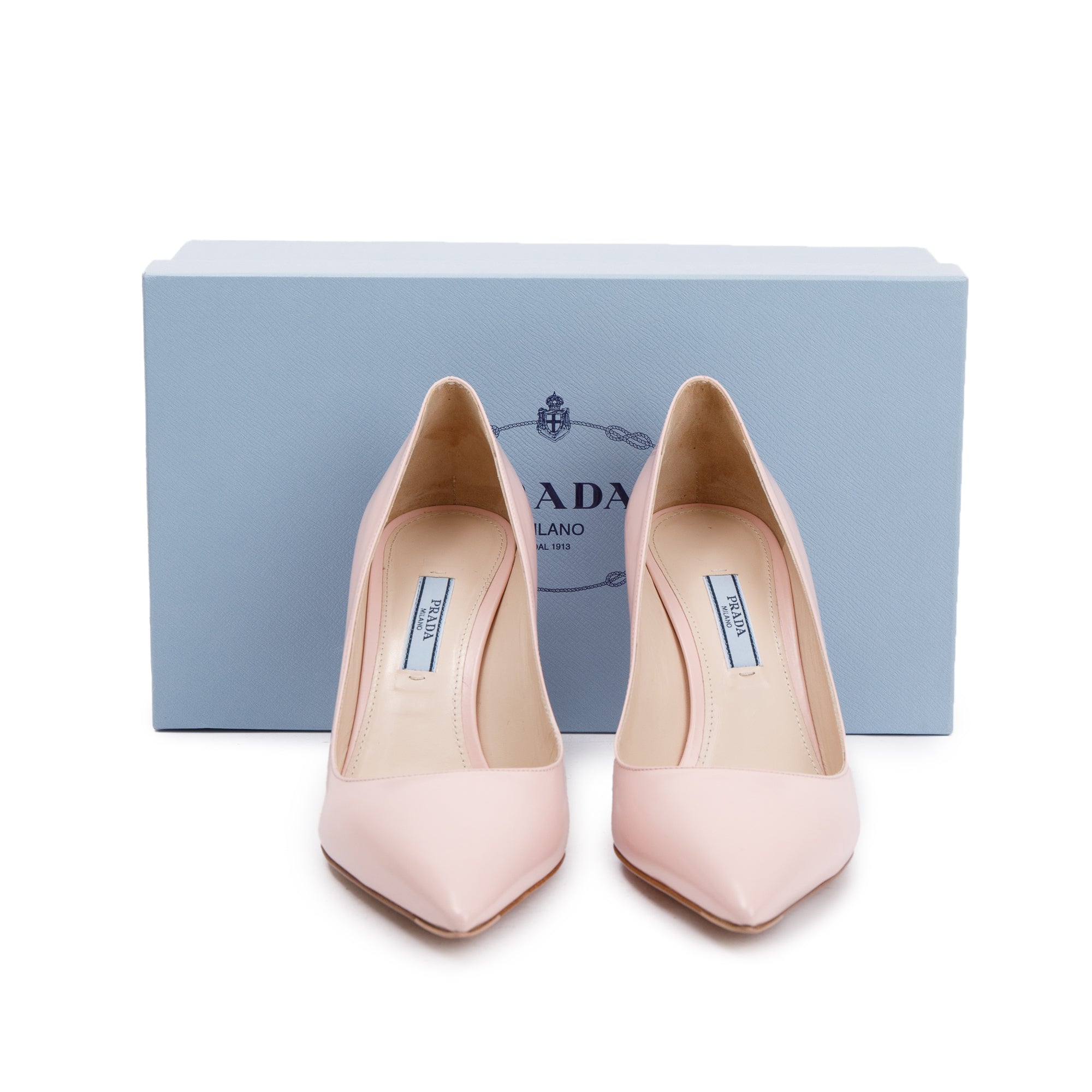 Prada Pink Spazzolato 14 Calzature Donna Pumps, Size 37.5 w/ Box