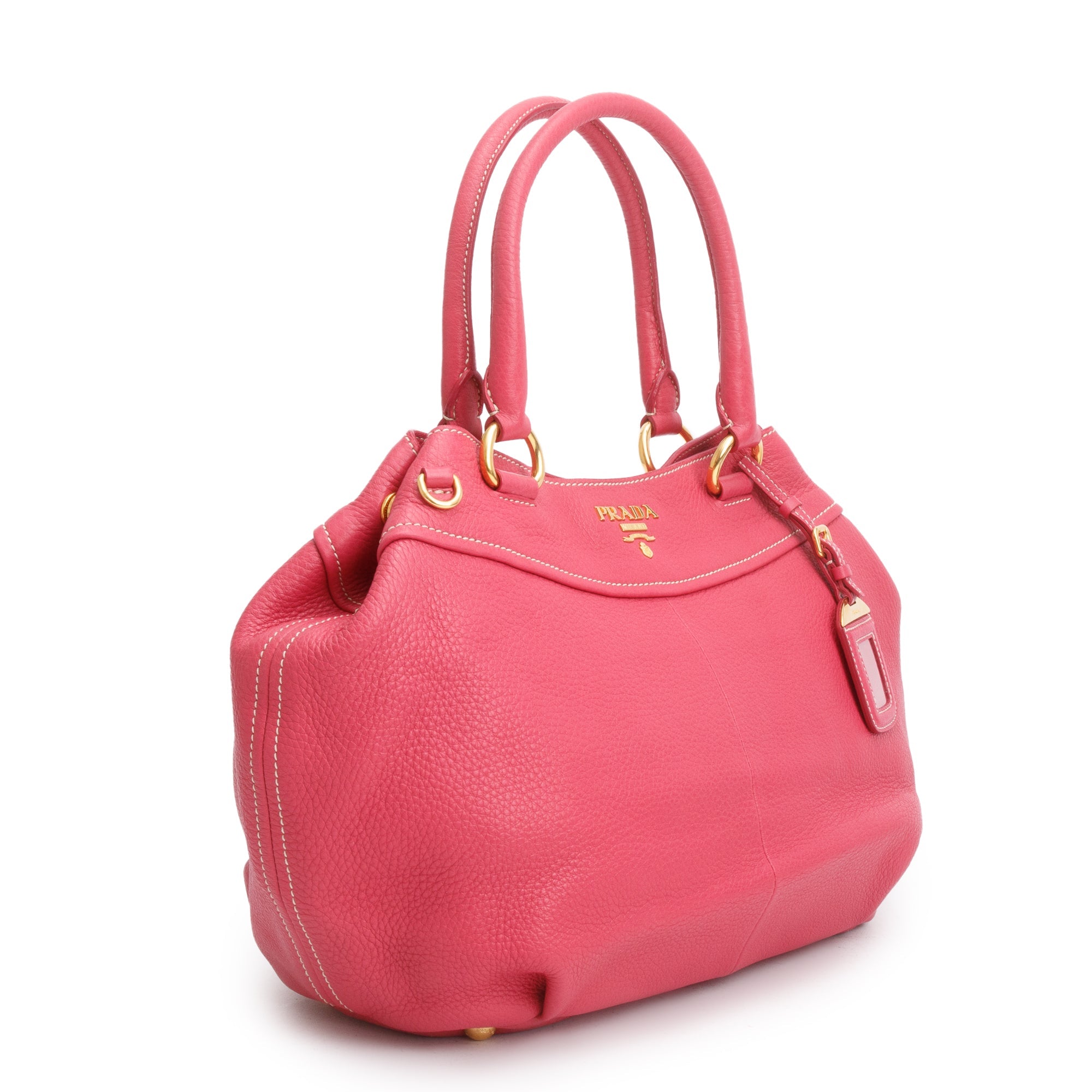 Prada Pink Vitello Daino Leather Shoulder Bag
