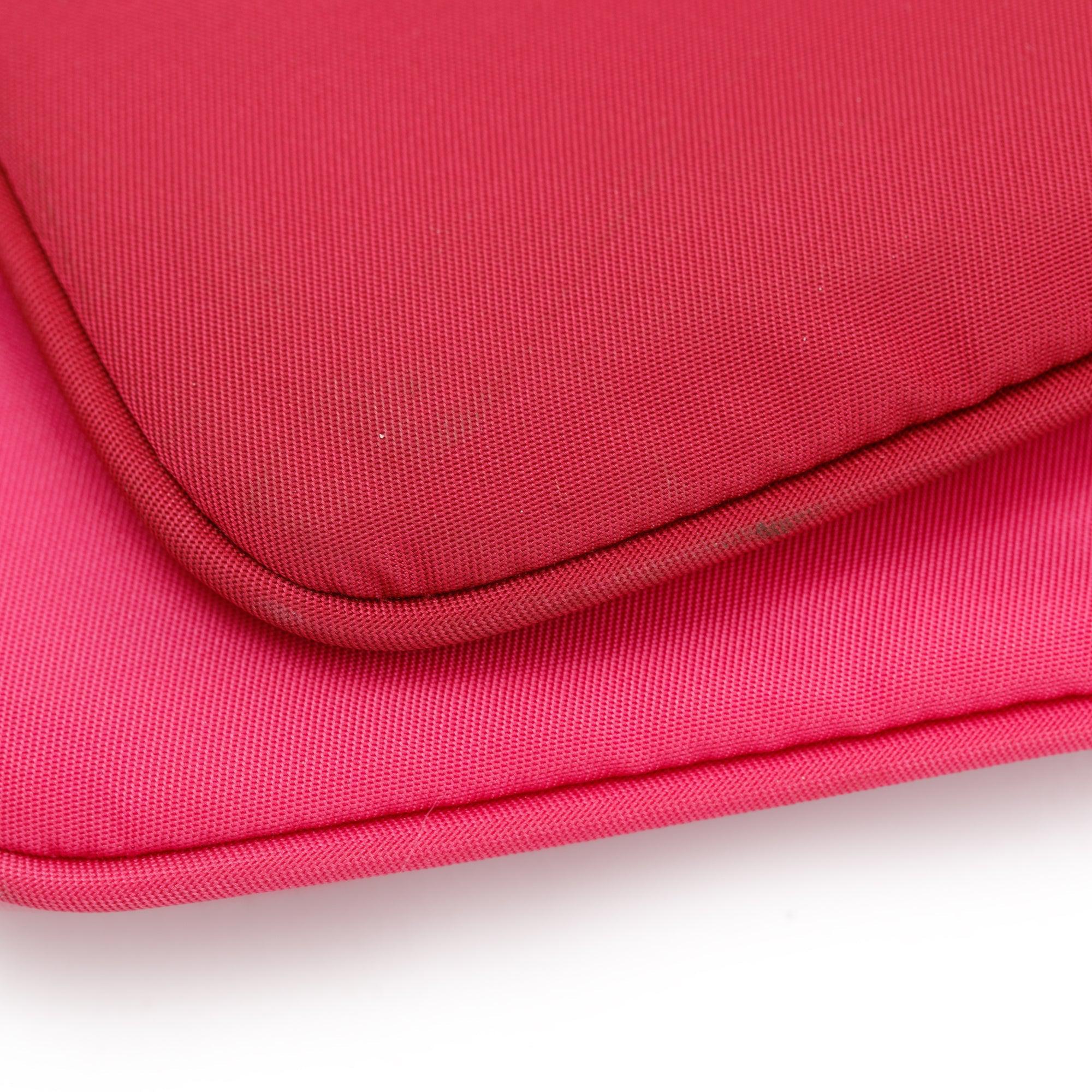 Prada Pink/Red Tessuto O-Ring Wristlet w/ Authenticity Card