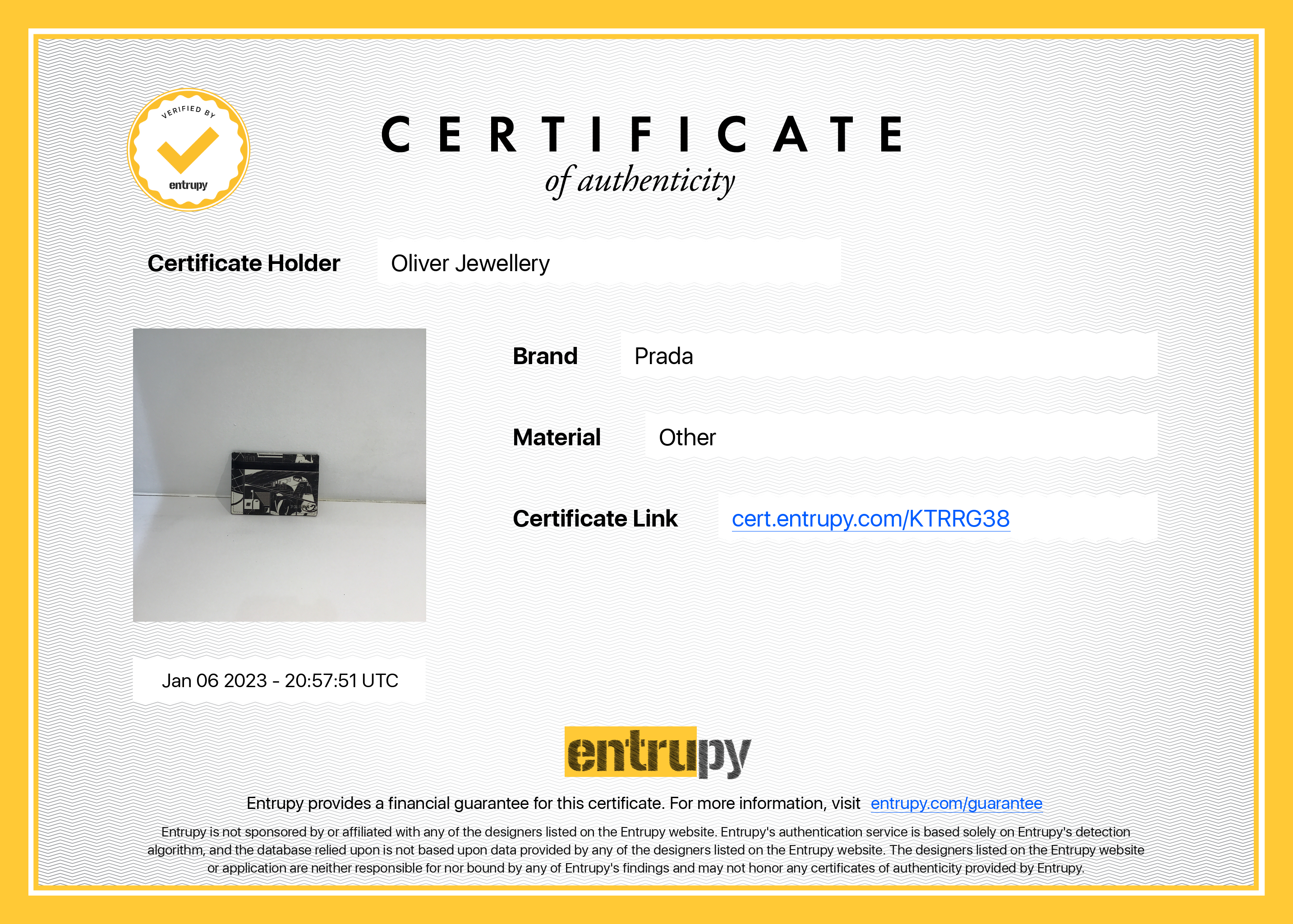 Prada Printed Leather Card Holder