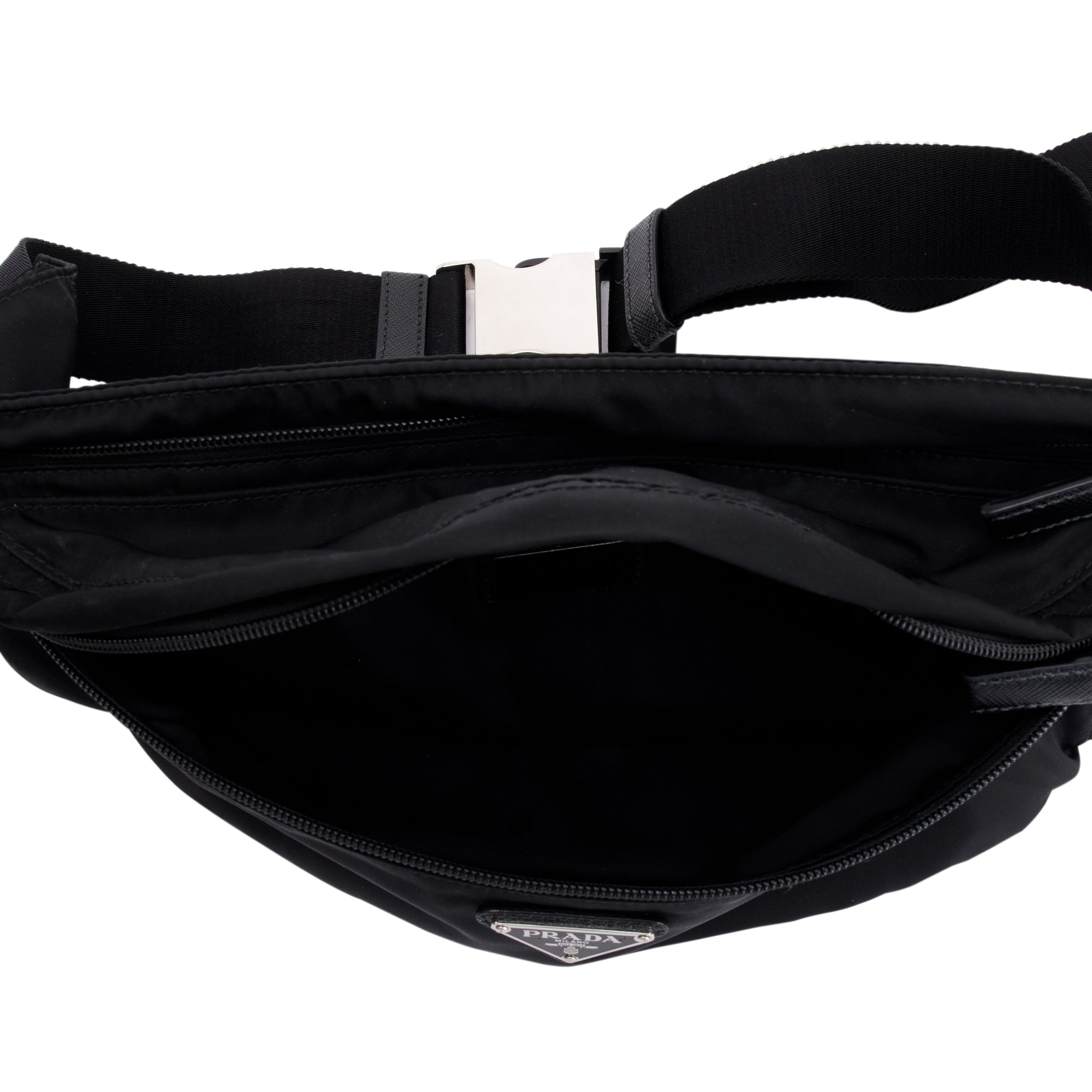 Prada Re-Nylon Double Zip Belt Bag