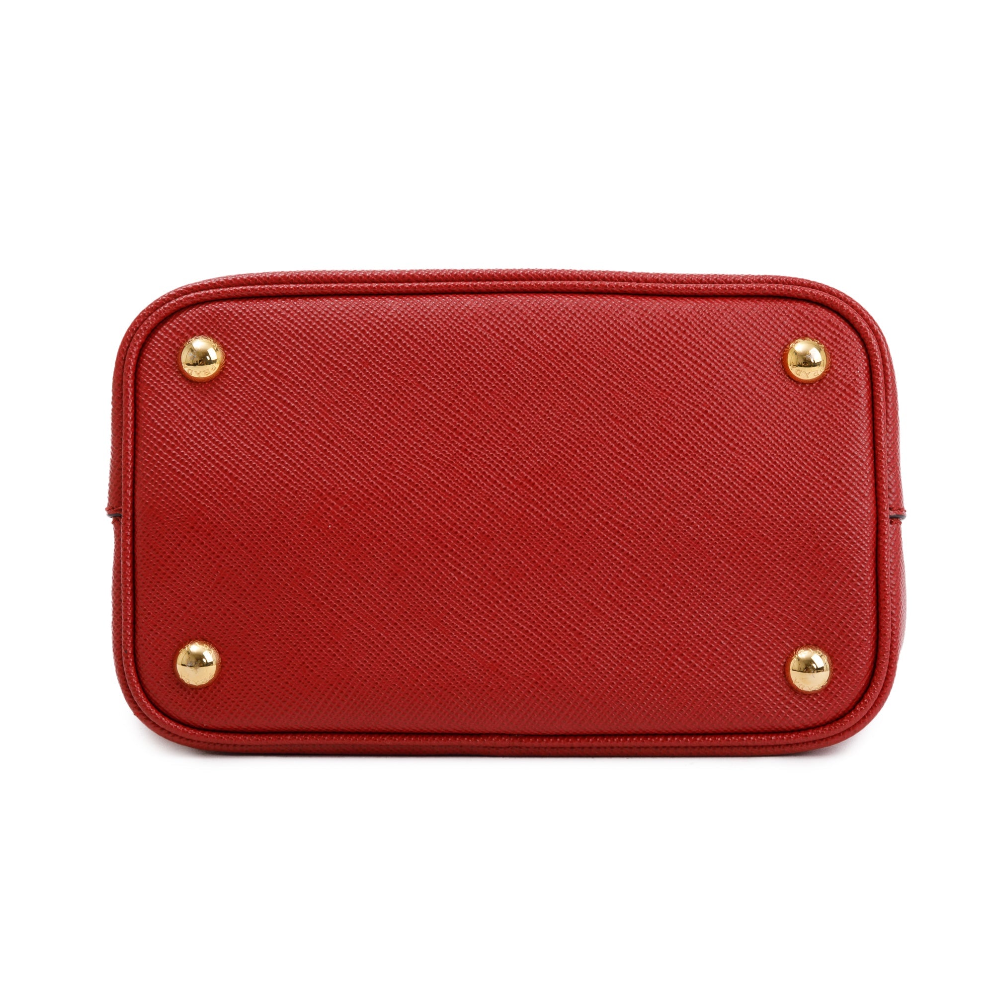 Prada Red Saffiano Cuir Medium Panier Bag w/ Strap & Authenticity Card