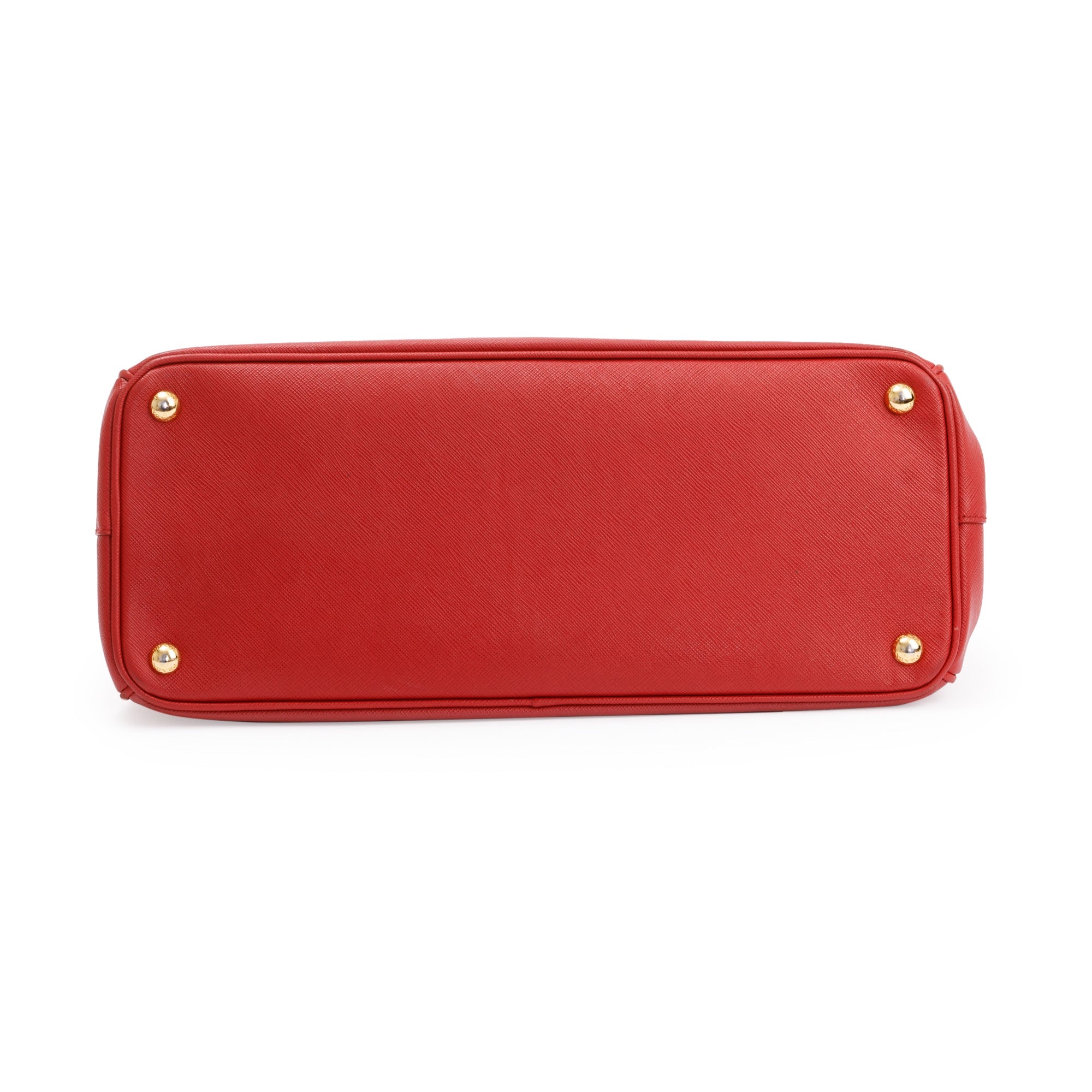 Prada Red Saffiano Leather Parabole Tote