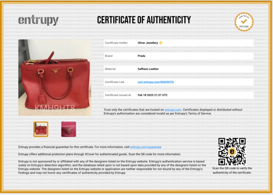 Prada Red Saffiano Lux Medium Double Zip Galleria Tote w/ Strap