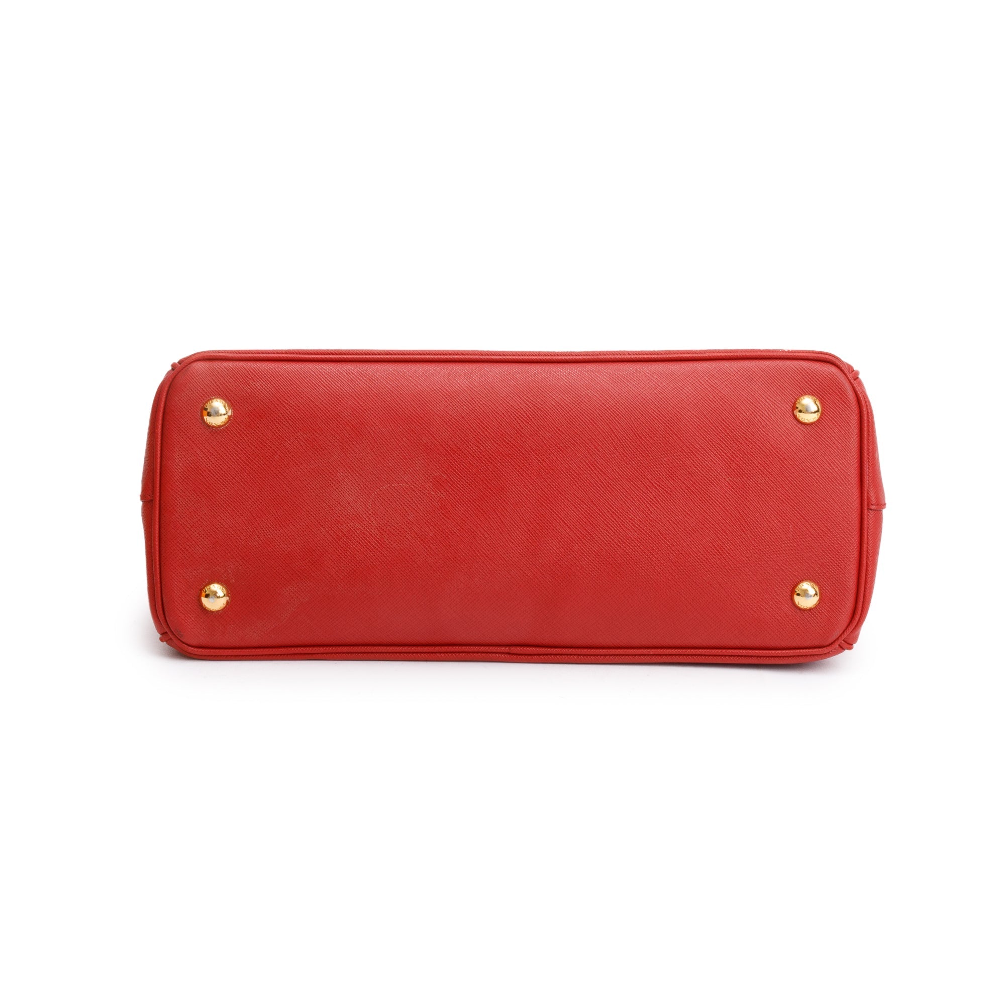 Prada Red Saffiano Lux Medium Galleria Tote w/ Strap & Box