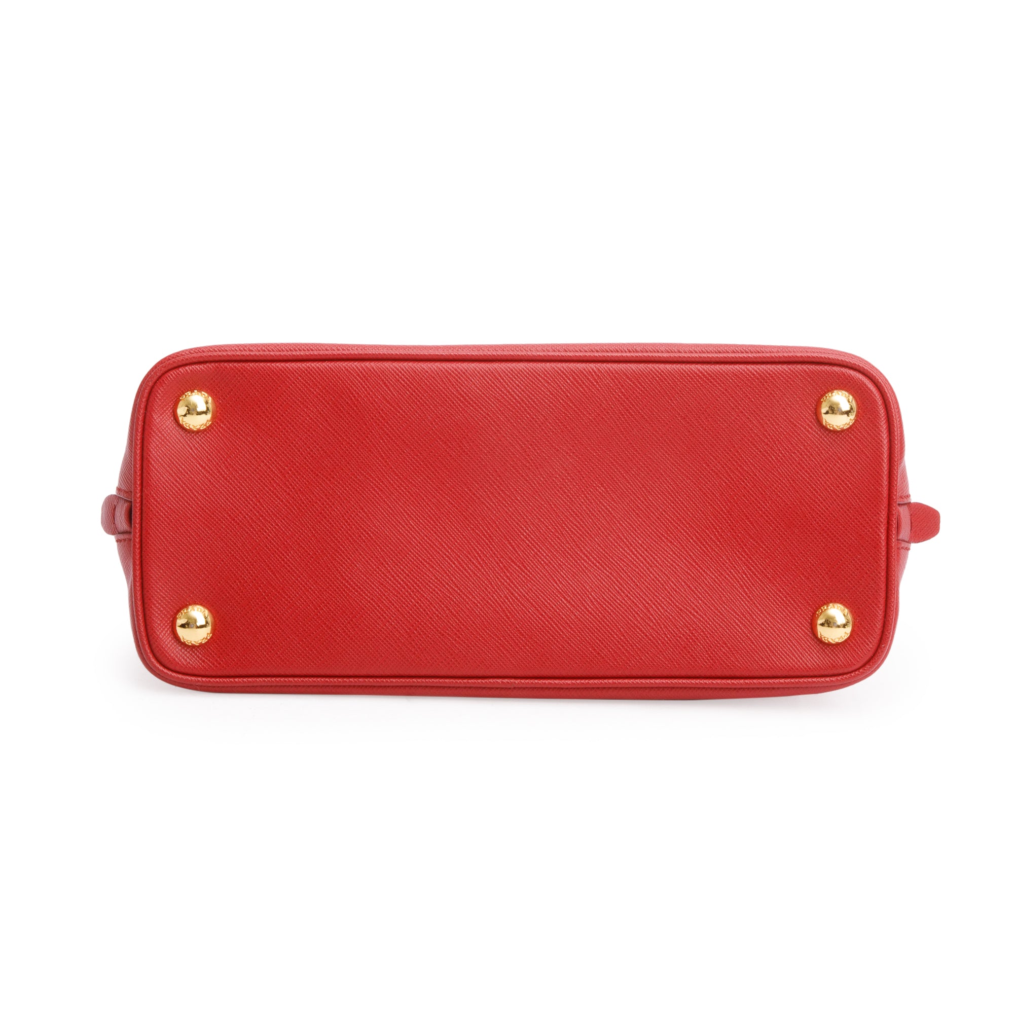 Prada Red Saffiano Lux Small Promenade Tote w/ Strap