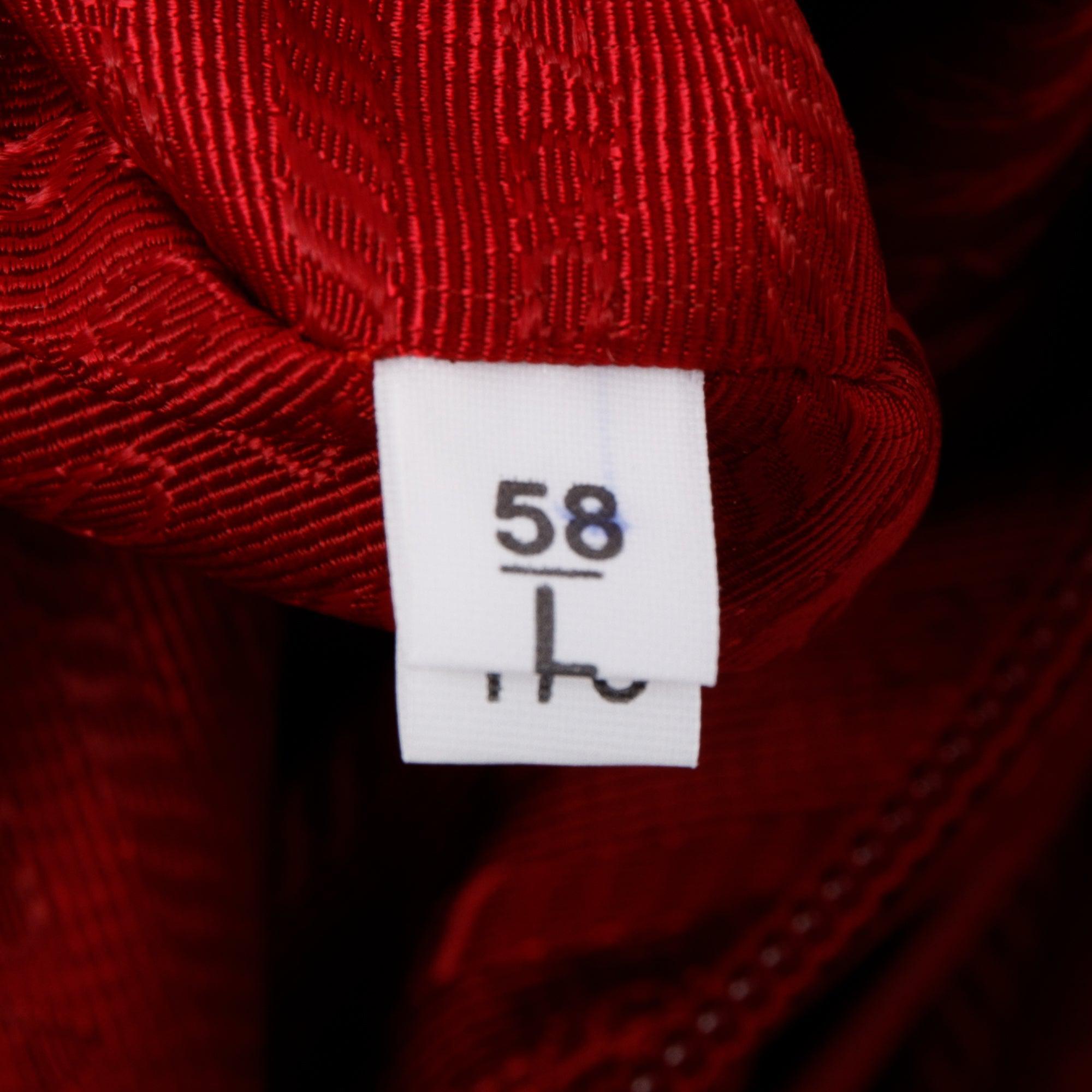 Prada Red Saffiano-Trimmed Vela Tote w/ Strap