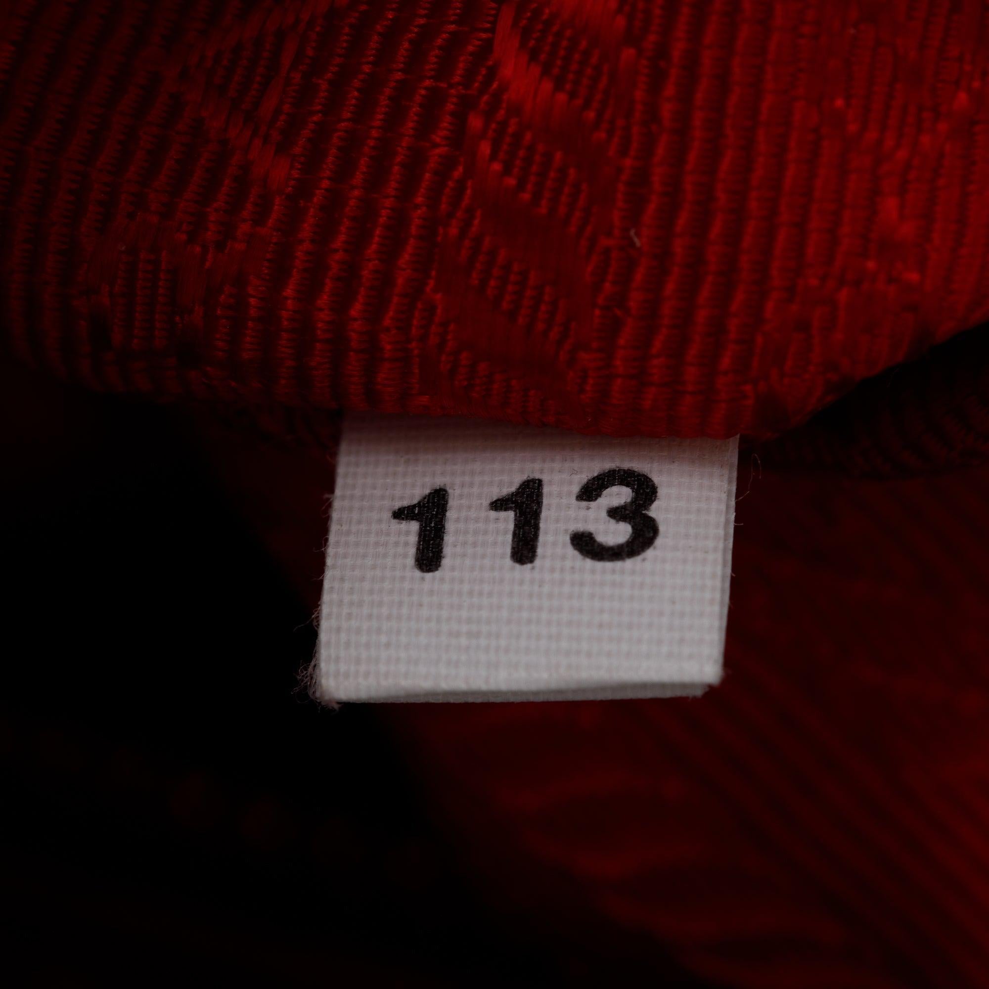 Prada Red Vitello Daino Leather Side Zip Hobo Bag