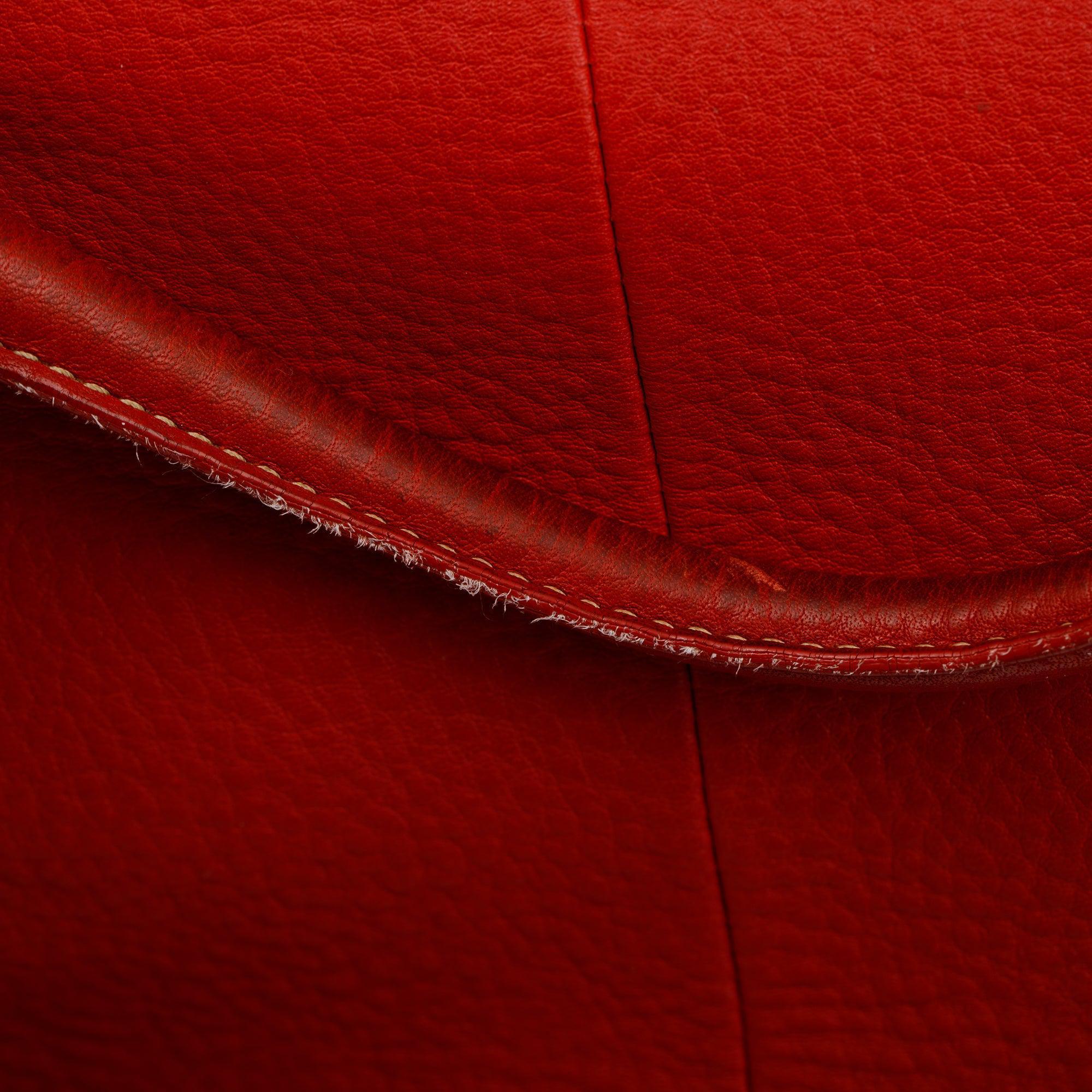 Prada Red Vitello Daino Shoulder Bag w/ Strap