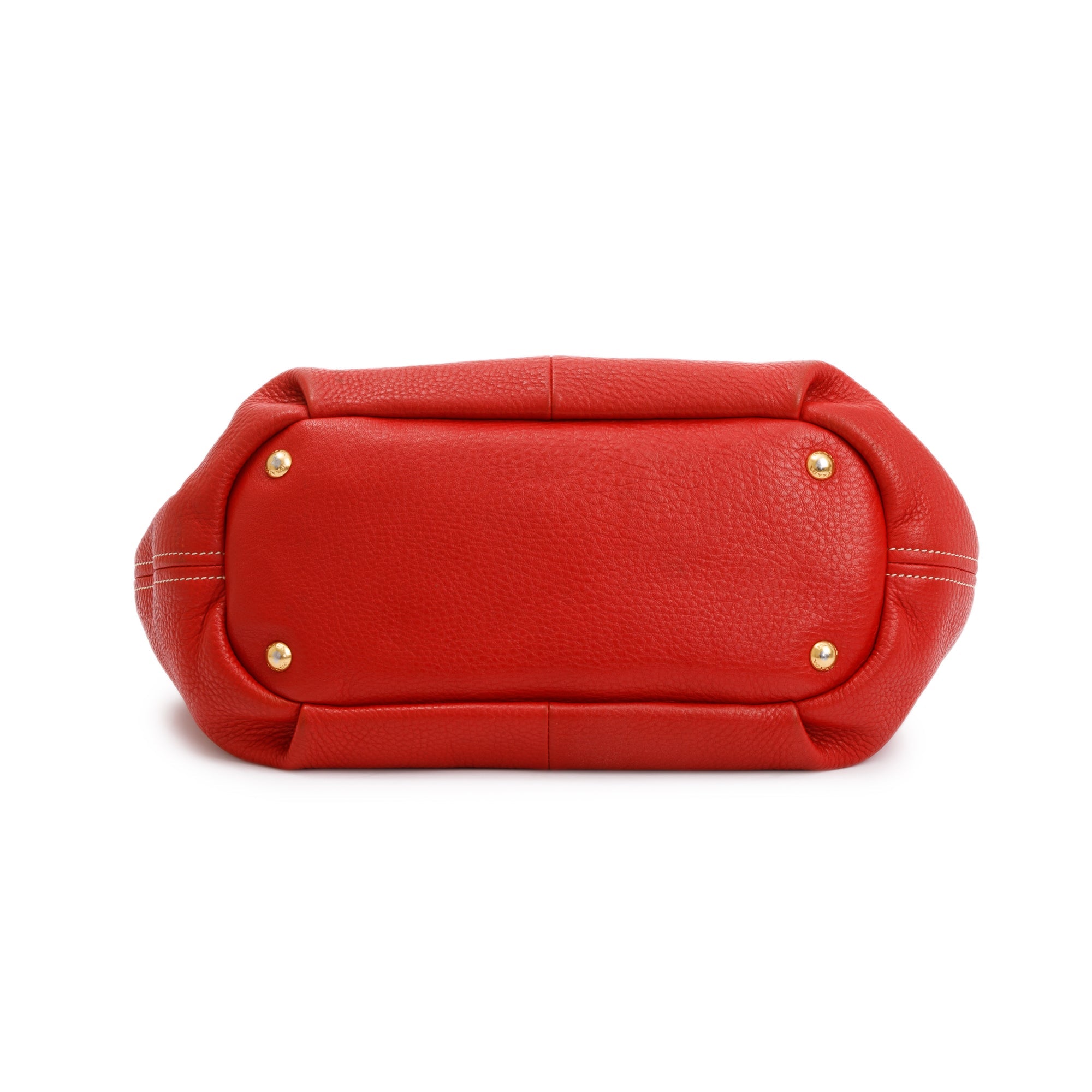 Prada Red Vitello Daino Shoulder Bag w/ Strap