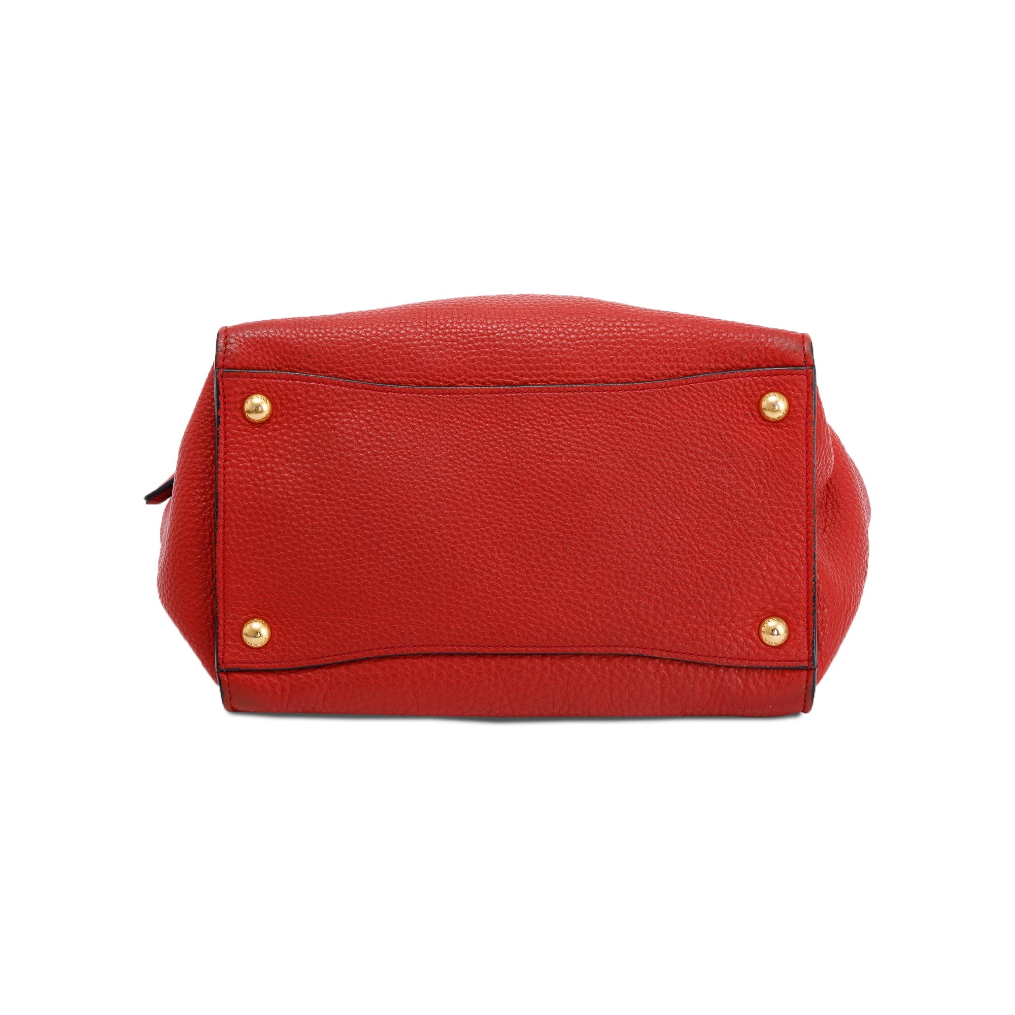 Prada Red Vitello Daino Sound Twin Pocket Tote w/ Strap