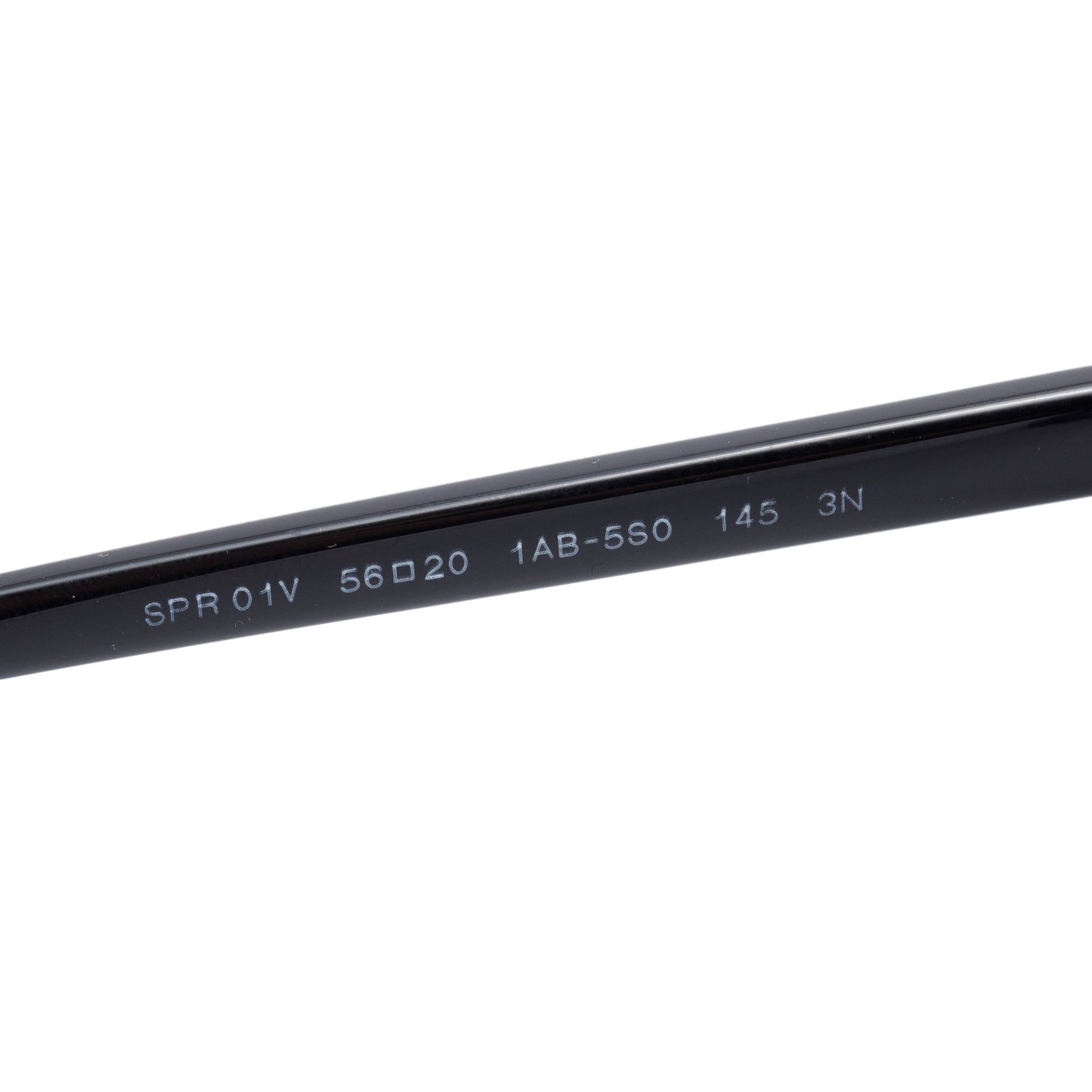 Prada SPR 01V Black Acetate Cat Eye Sunglasses w/ Case