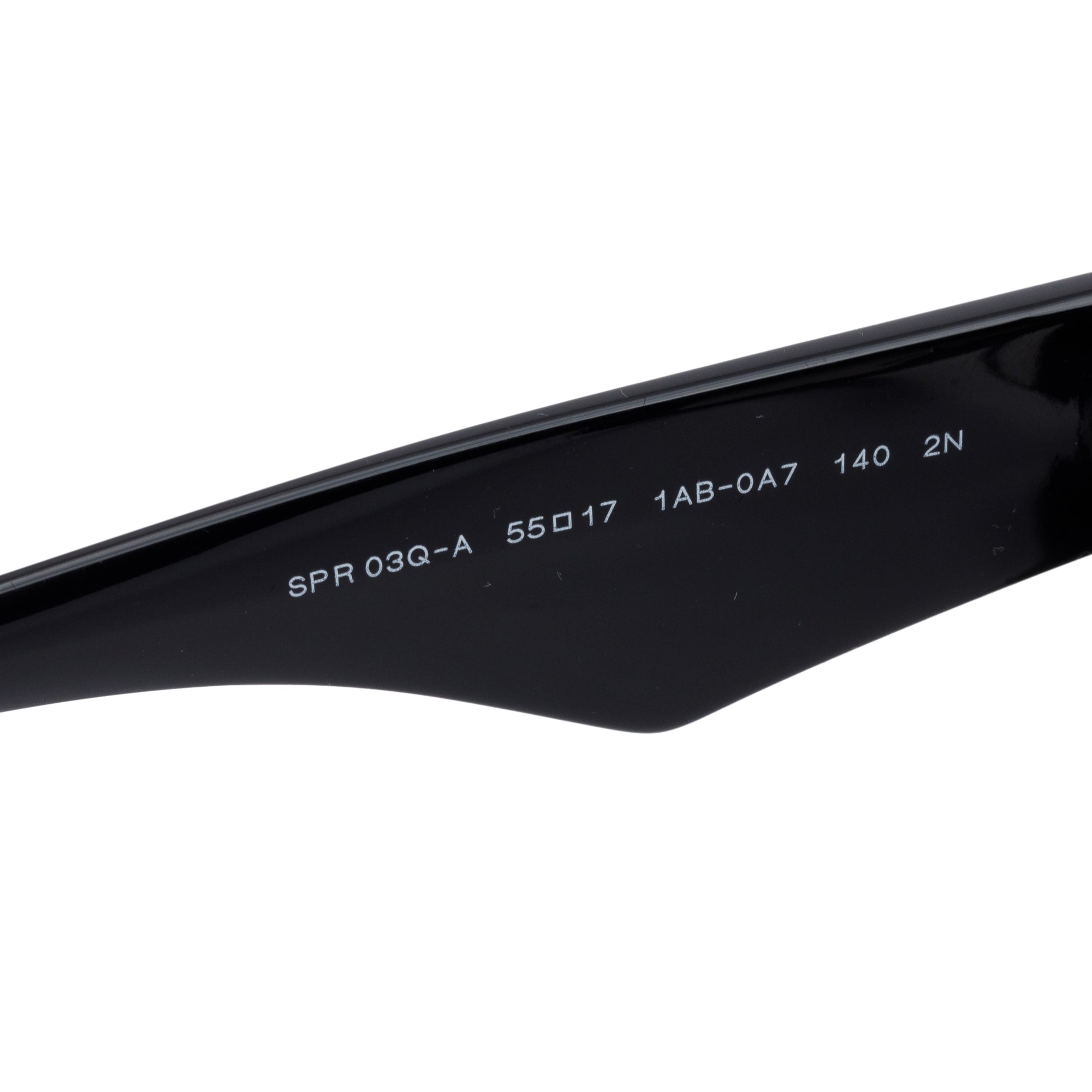 Prada SPR 03Q-A Black Acetate Cat-Eye Sunglasses w/ Case