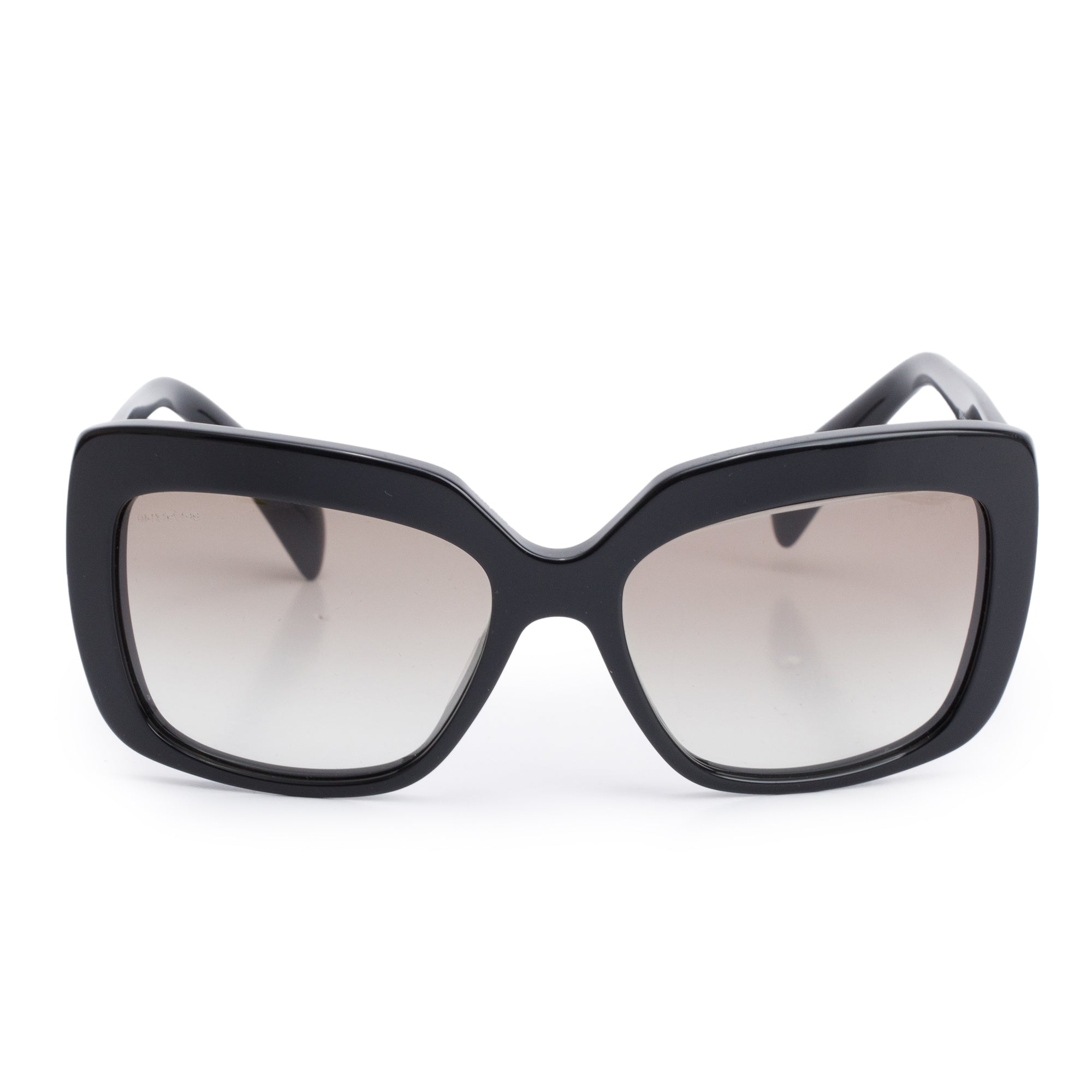 Prada SPR 03Q-A Black Acetate Cat-Eye Sunglasses w/ Case