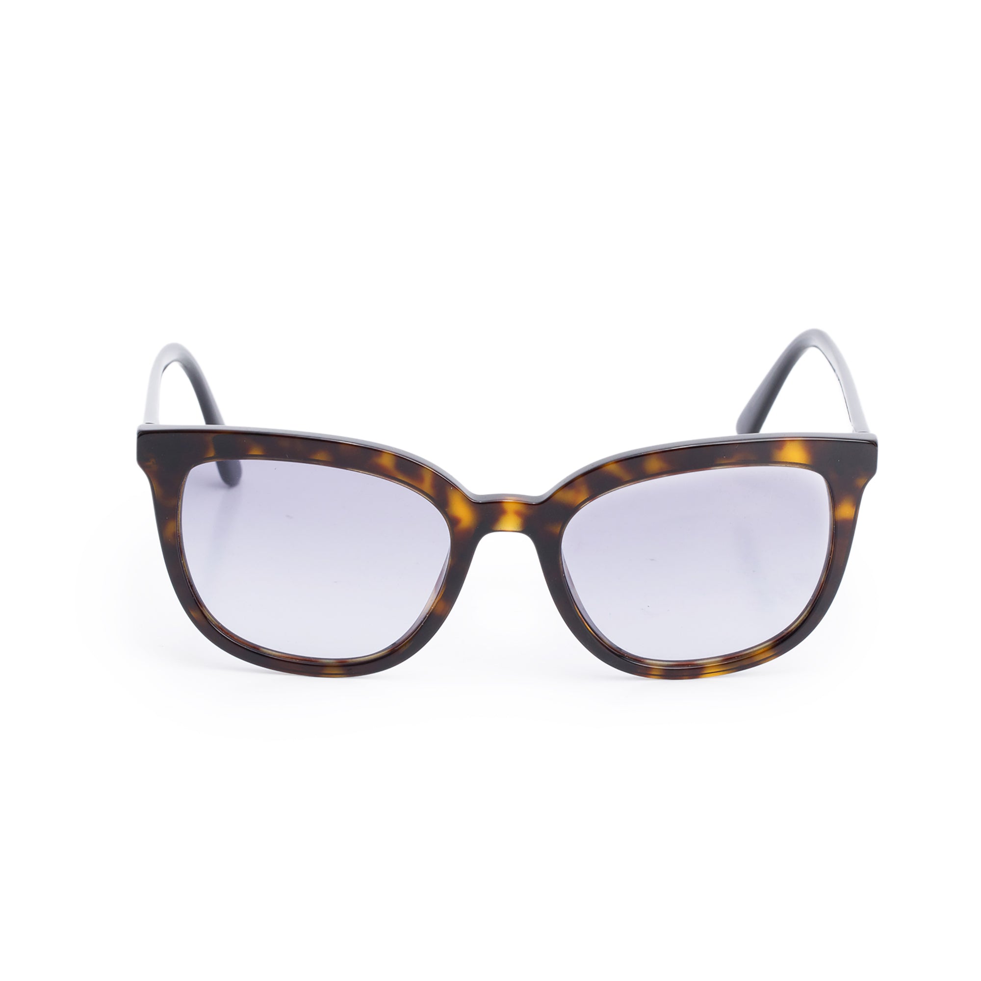 Prada SPR 03X Havana Acetate Pilot Cat Eye Sunglasses w/ Case