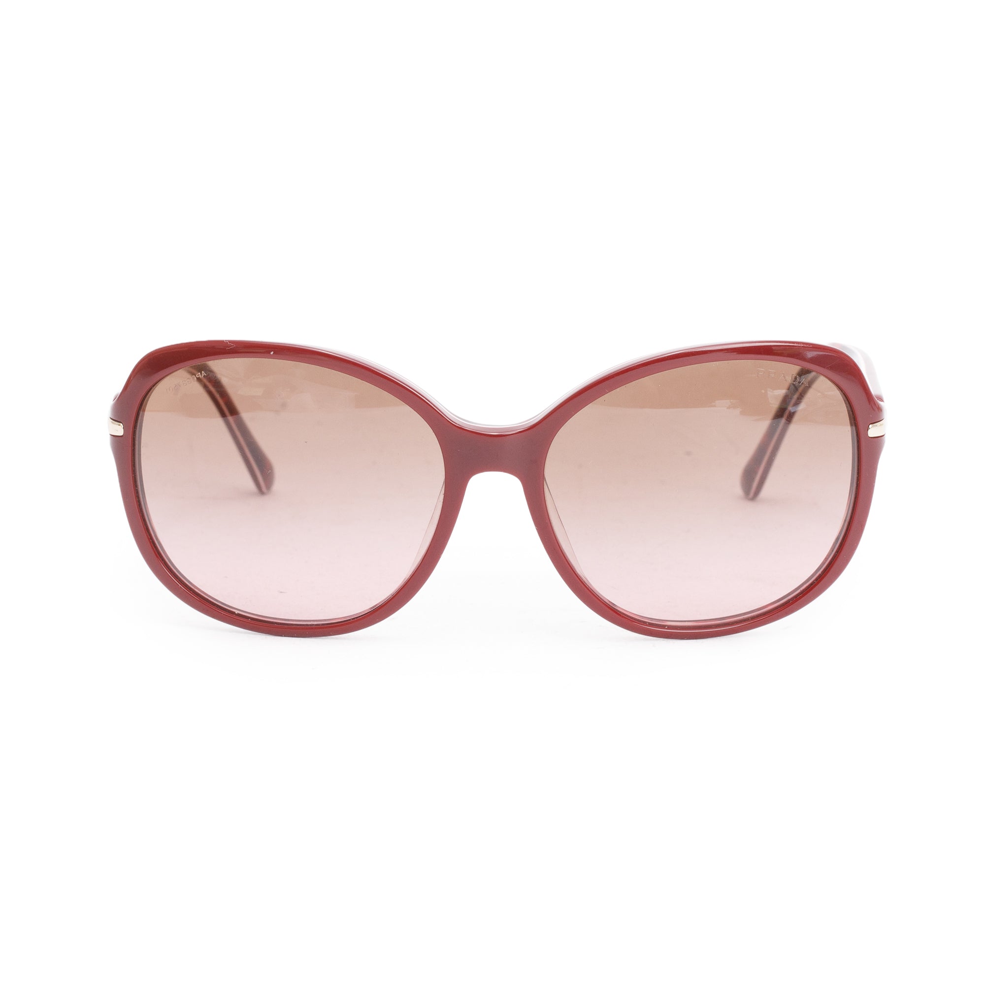 Prada SPR 04N Burgundy Acetate Square Sunglasses