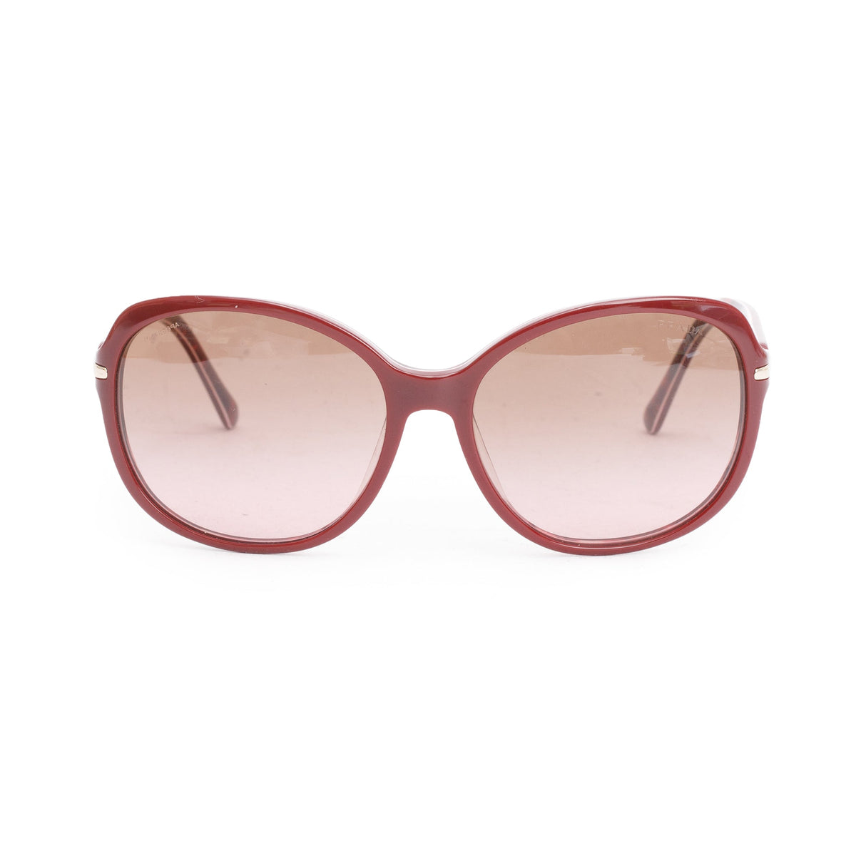 Prada Burgundy Acetate Sunglasses Prada Burgundy Marble Plastic Sunglasses Size M PR13ZS main image 3