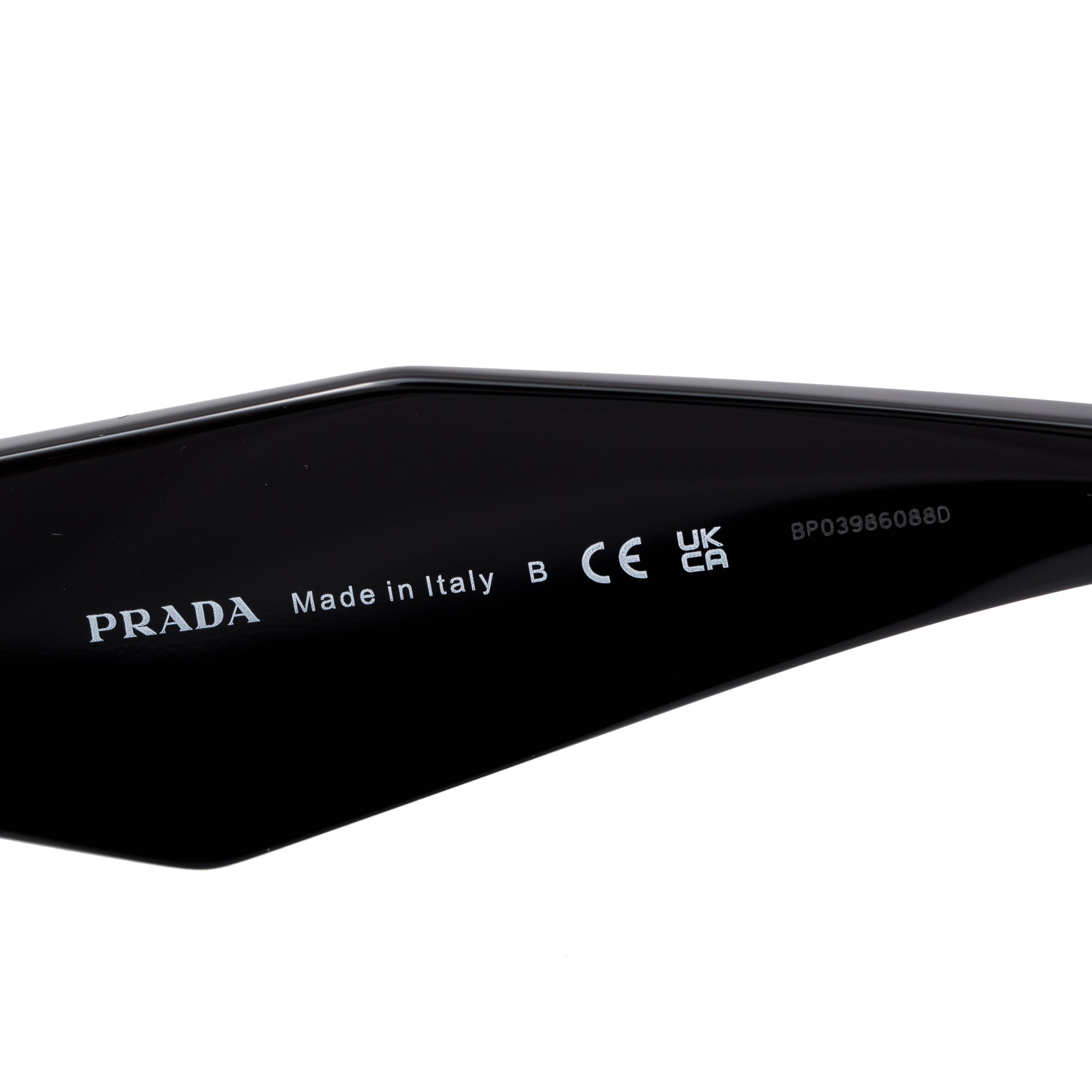 Prada SPR 08Y Black Acetate Symbole Sunglasses w/ Box & Case