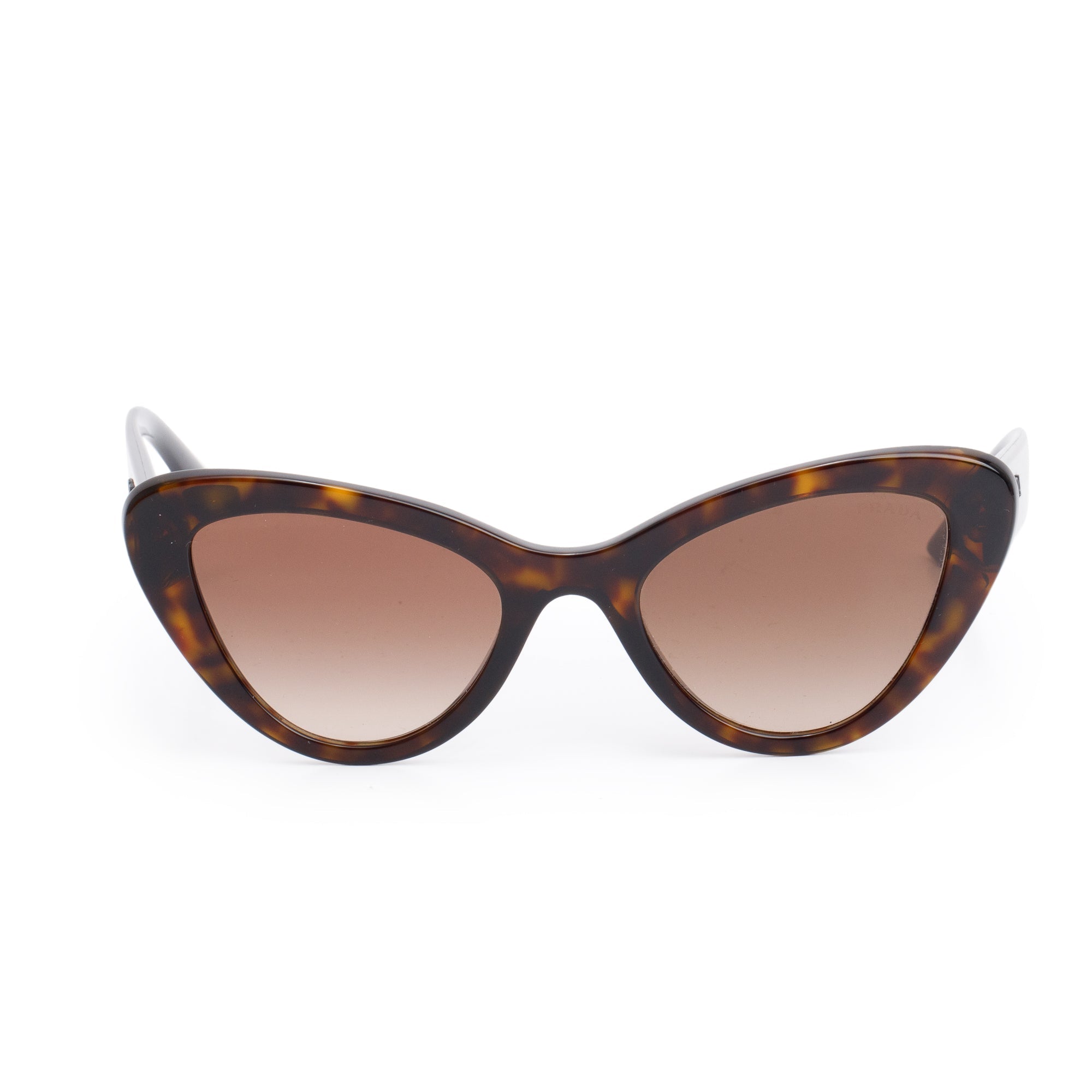 Prada SPR 13Y Havana Acetate Cat-Eye Sunglasses w/ Case