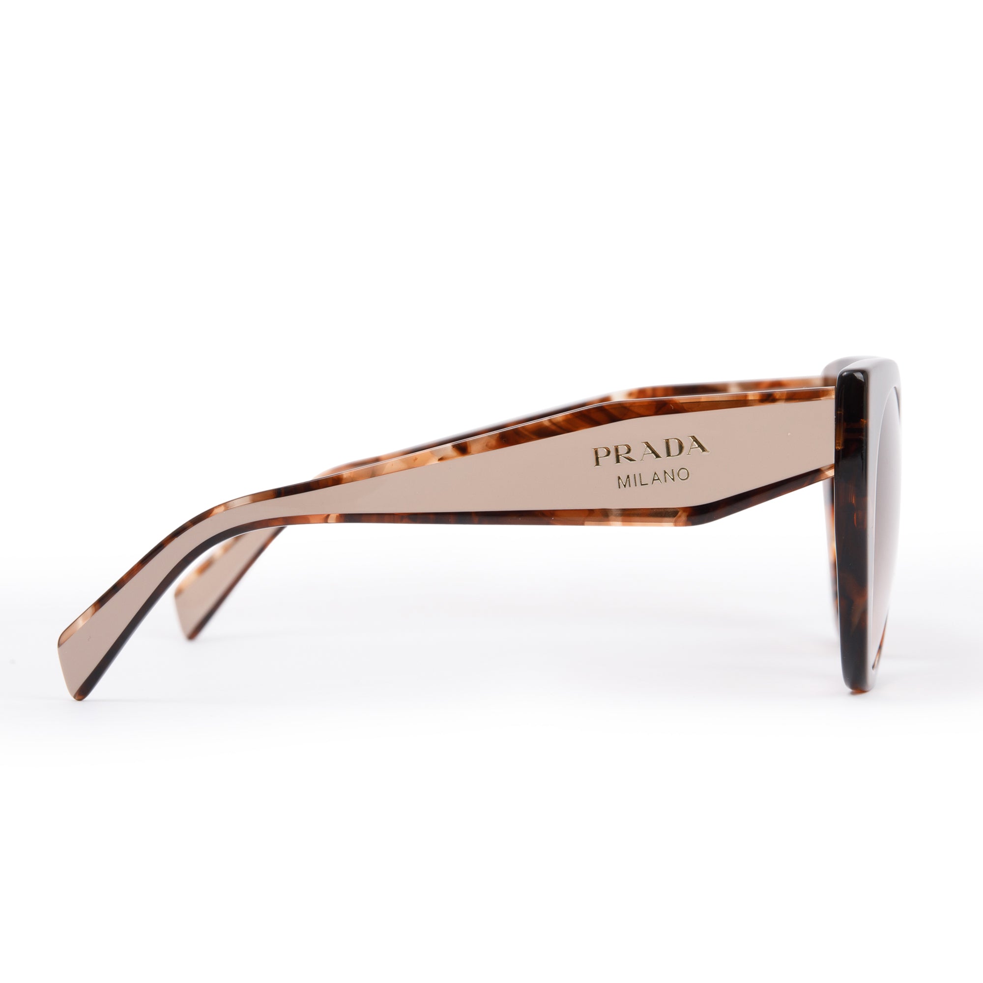 Prada SPR 14W Havana/Pink Acetate Logo Sunglasses