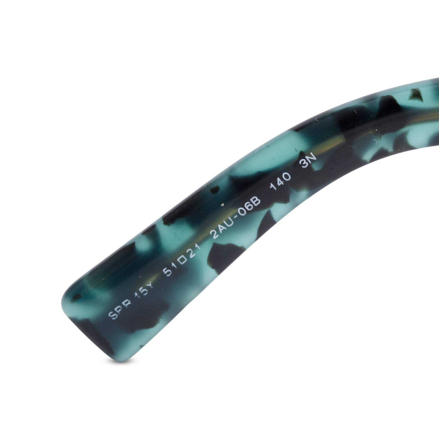 Prada SPR 15Y Brown/Green Camou Acetate Prada Logo Rectangular Sunglasses