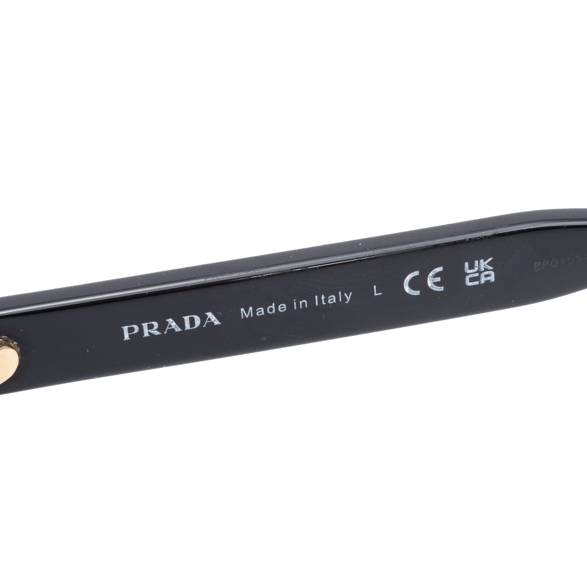 Prada SPR 16U Black/Havana Acetate Square Sunglasses w/ Box & Case